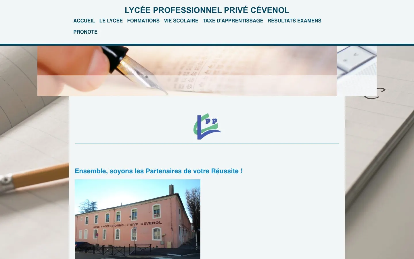 The website of Lycée professionnel privé Cévenol