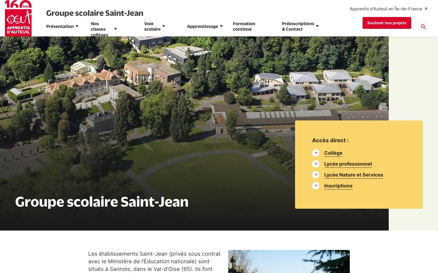 Le site de Lycée professionnel Saint-Jean