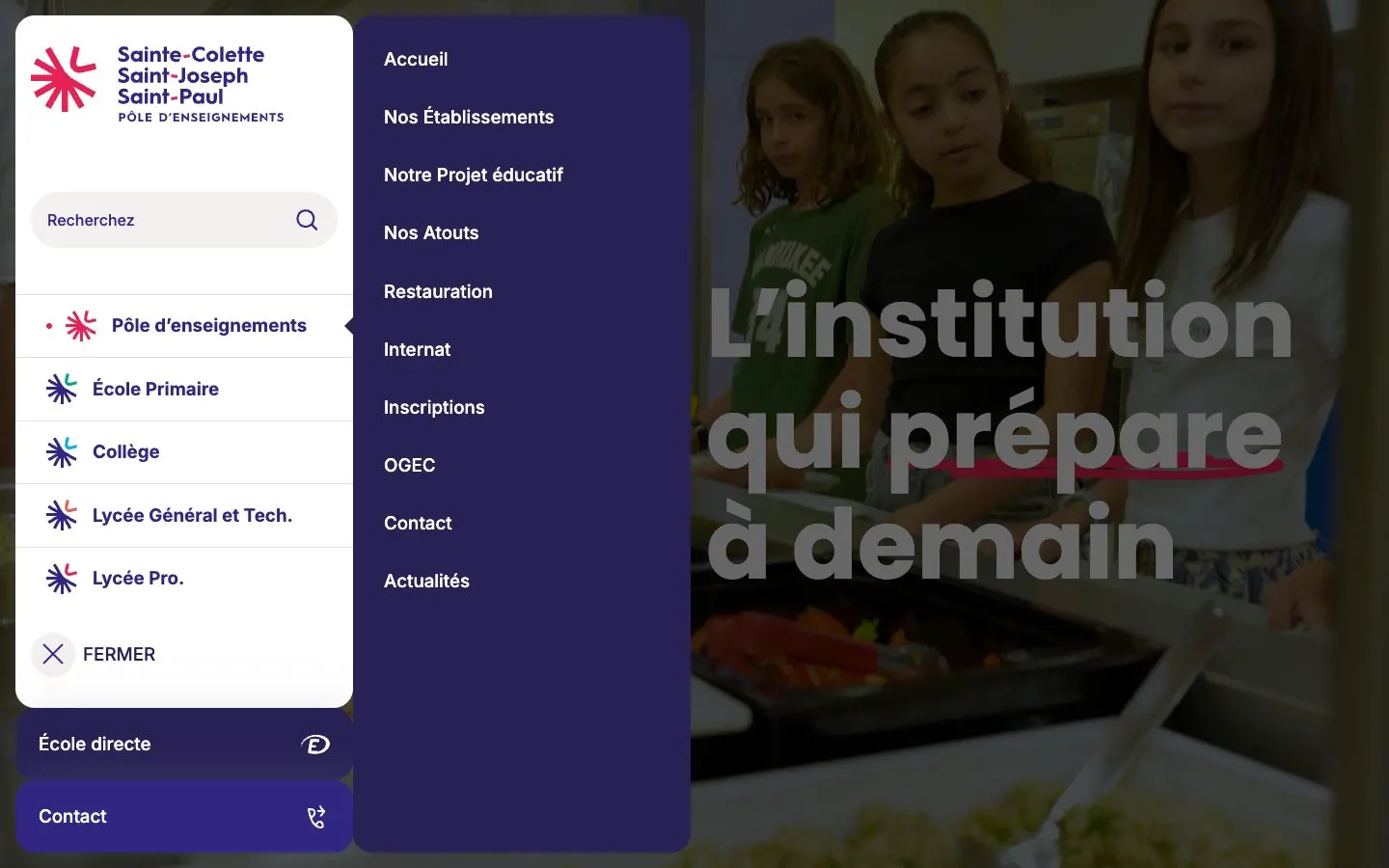 The website of Lycée professionnel Saint-Joseph (Besançon)