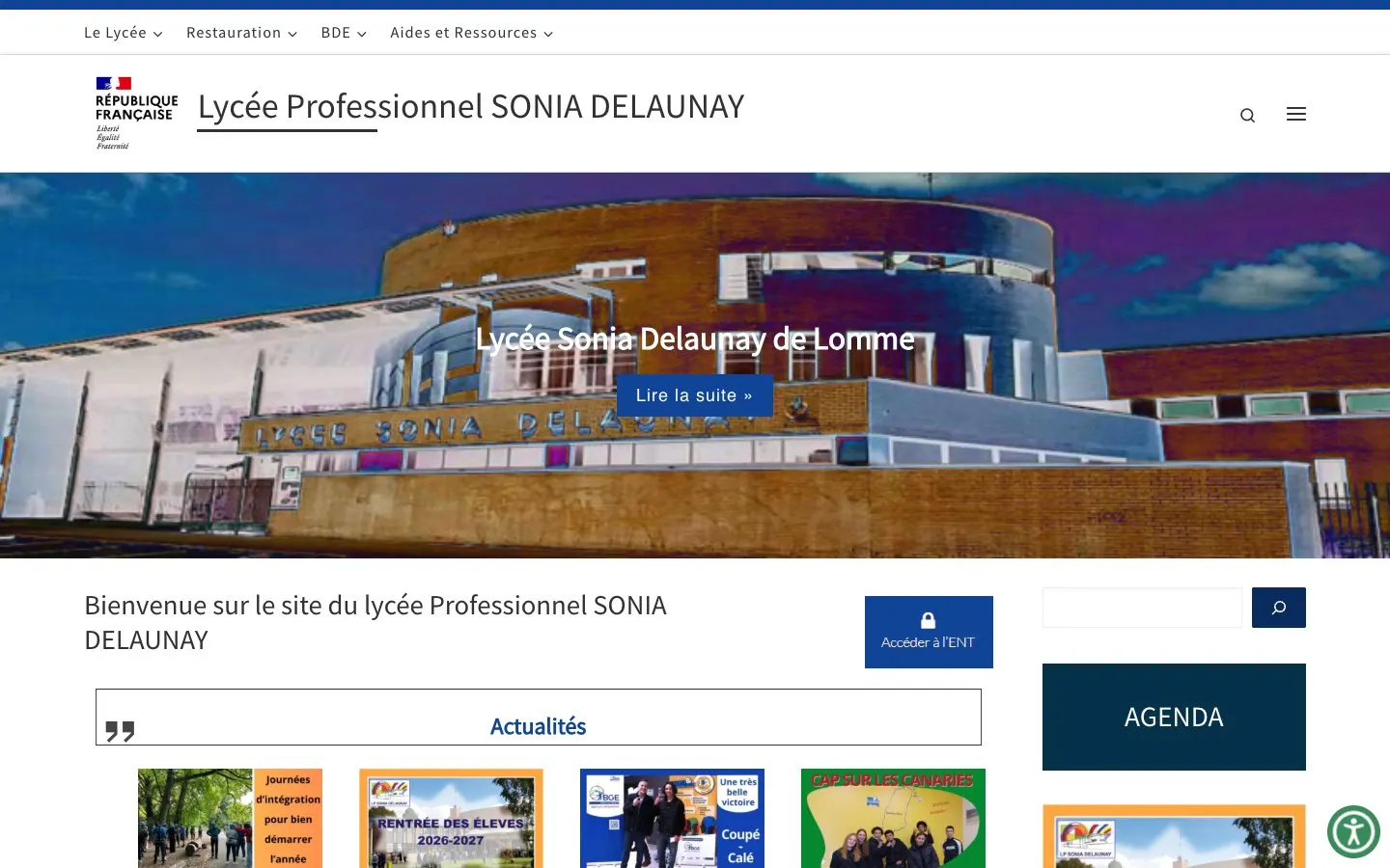 Die Website von Lycée professionnel Sonia Delaunay