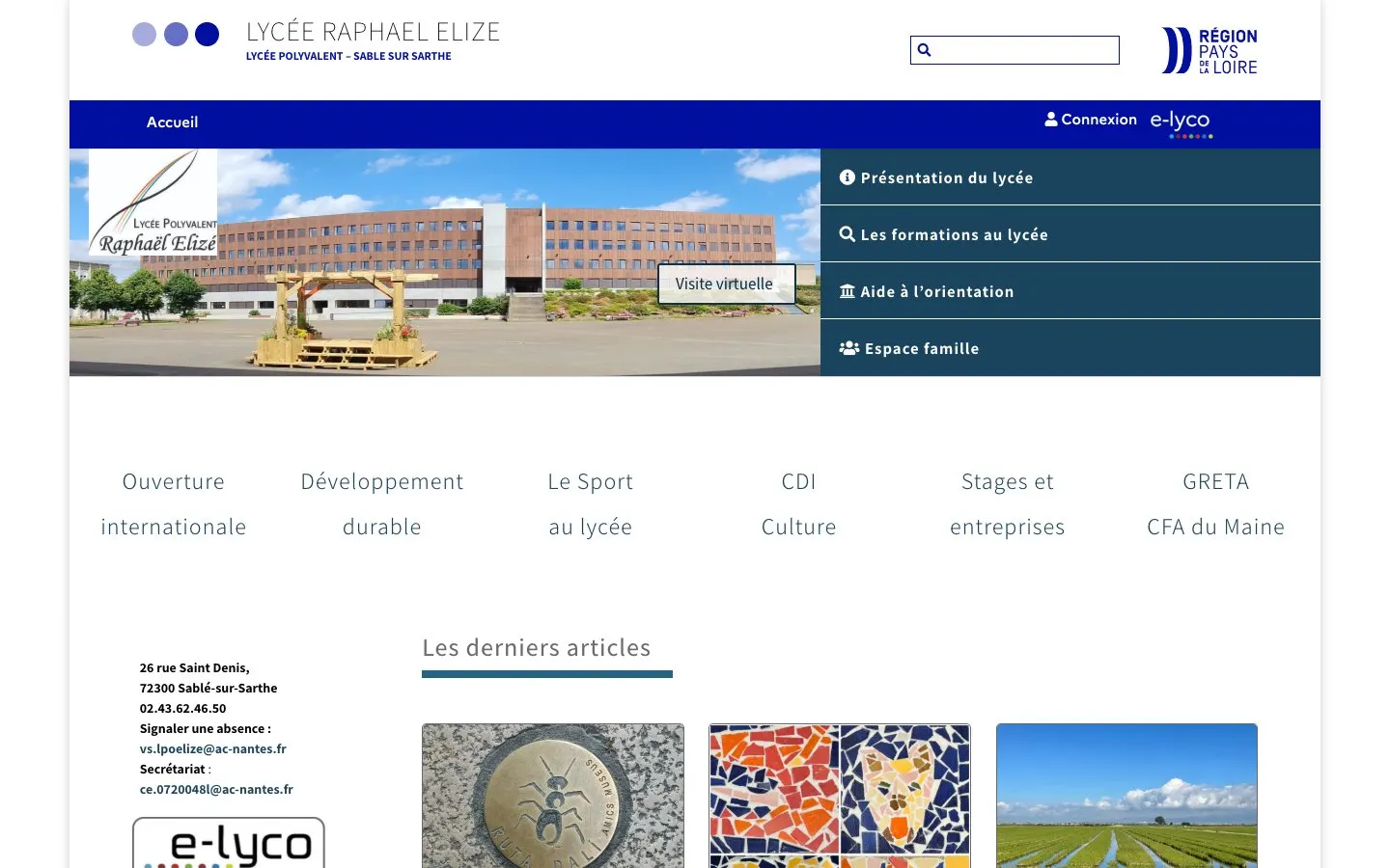 Il sito di Lycée Raphaël Élizé