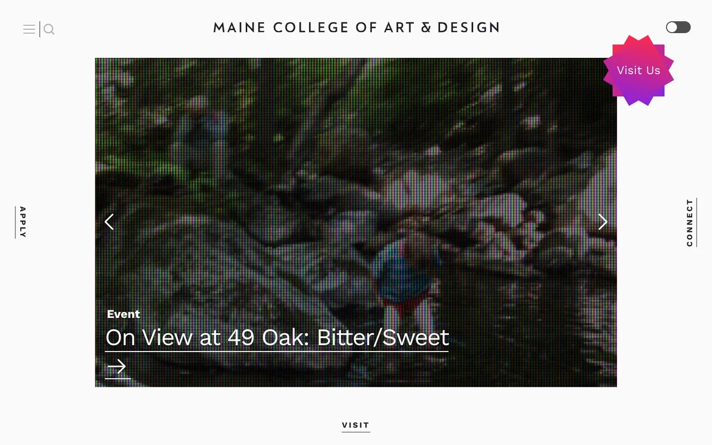 The website of Maine College of Art & Design