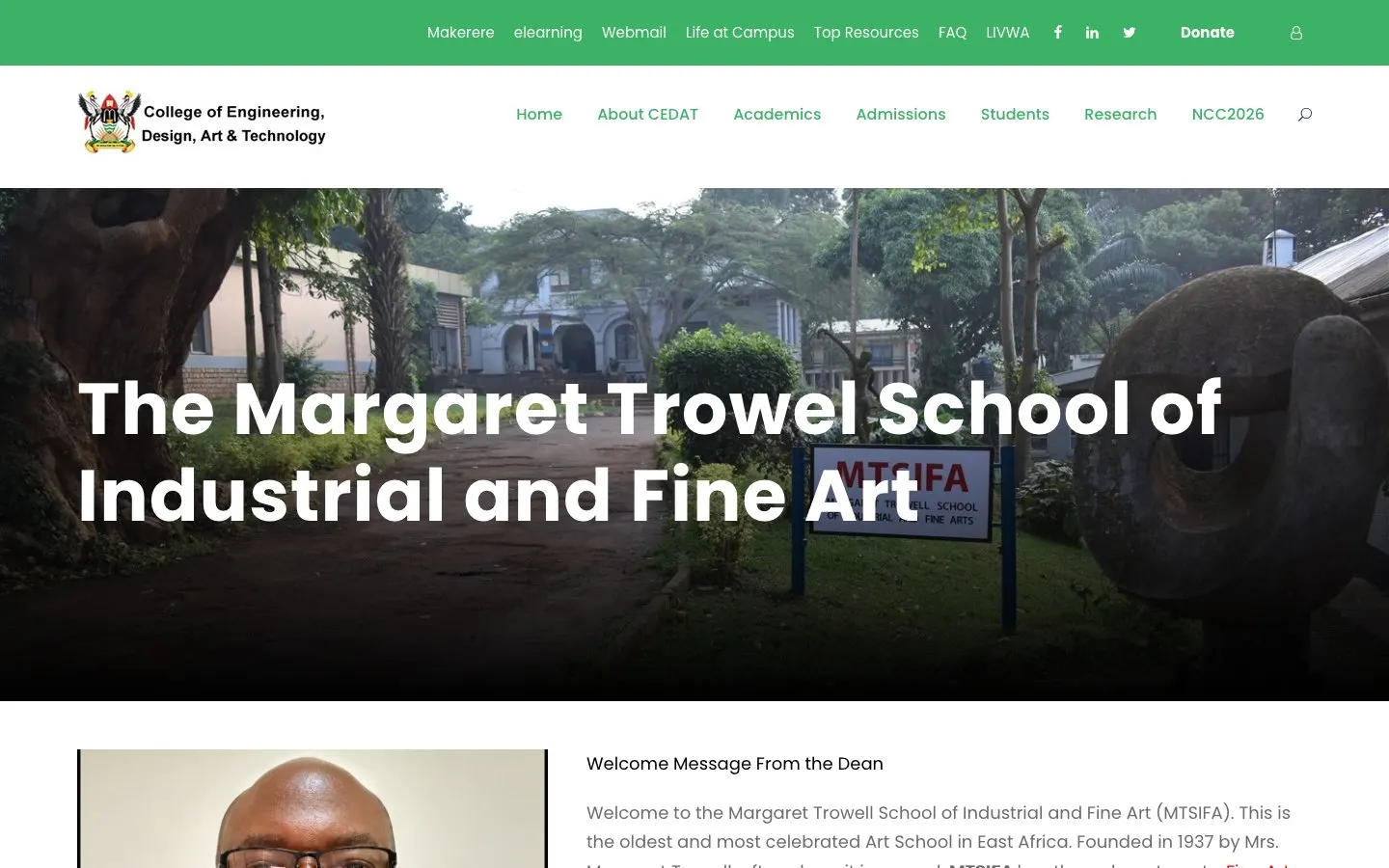 Makerere University – Margaret Trowell School of Industrial and Fine Art (MTSIFA) की वेबसाइट