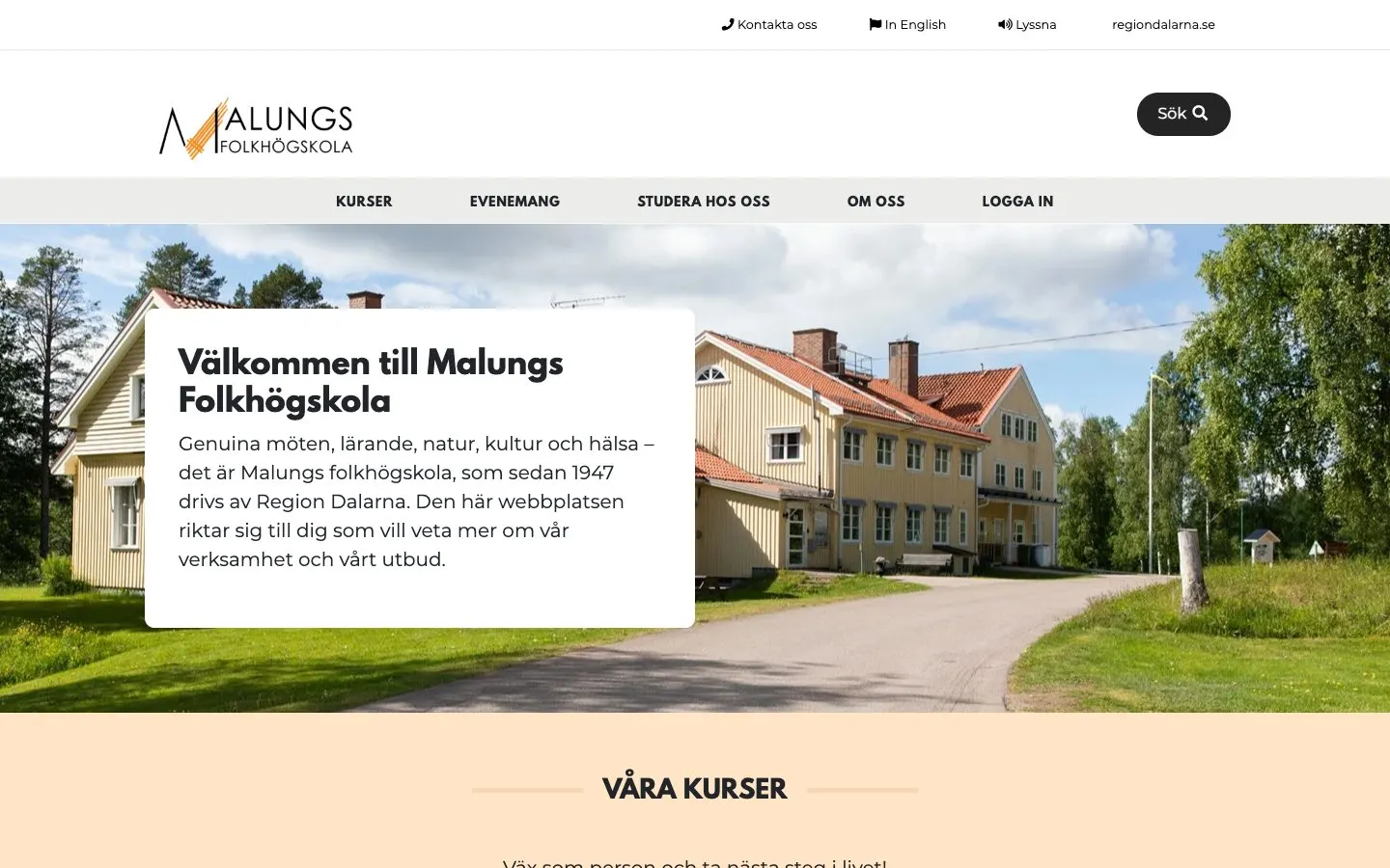 The website of Malungs folkhögskola