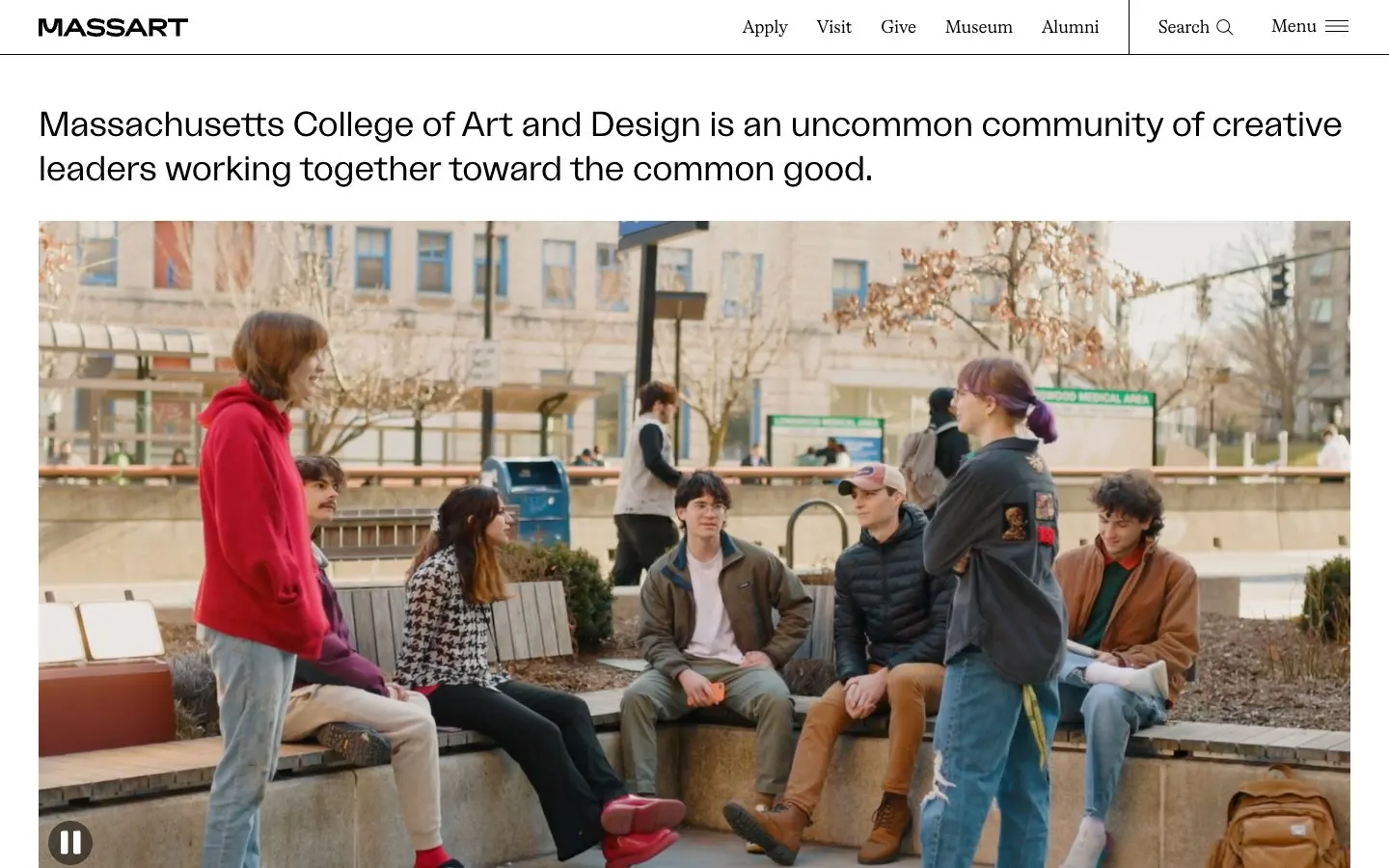 Le site de Massachusetts College of Art and Design (MassArt)