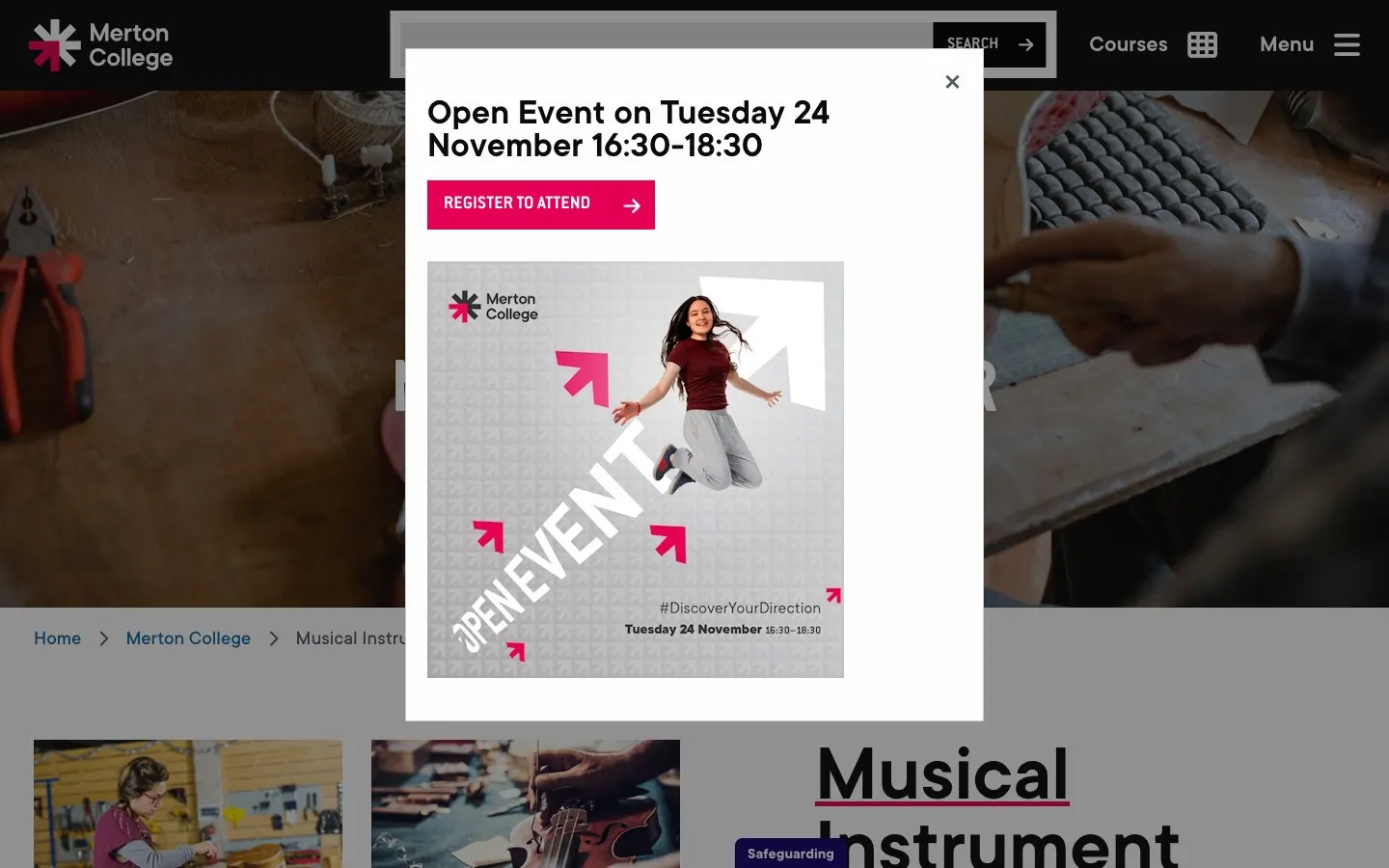 The website of Merton College – Musical Instrument Making and Repair