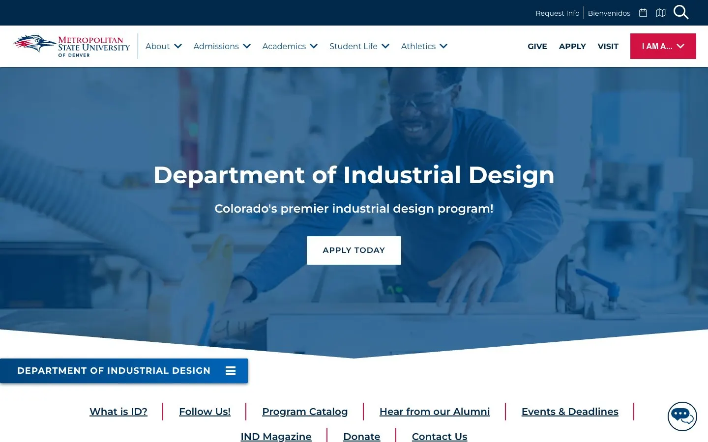 Le site de Metropolitan State University of Denver – Department of Industrial Design