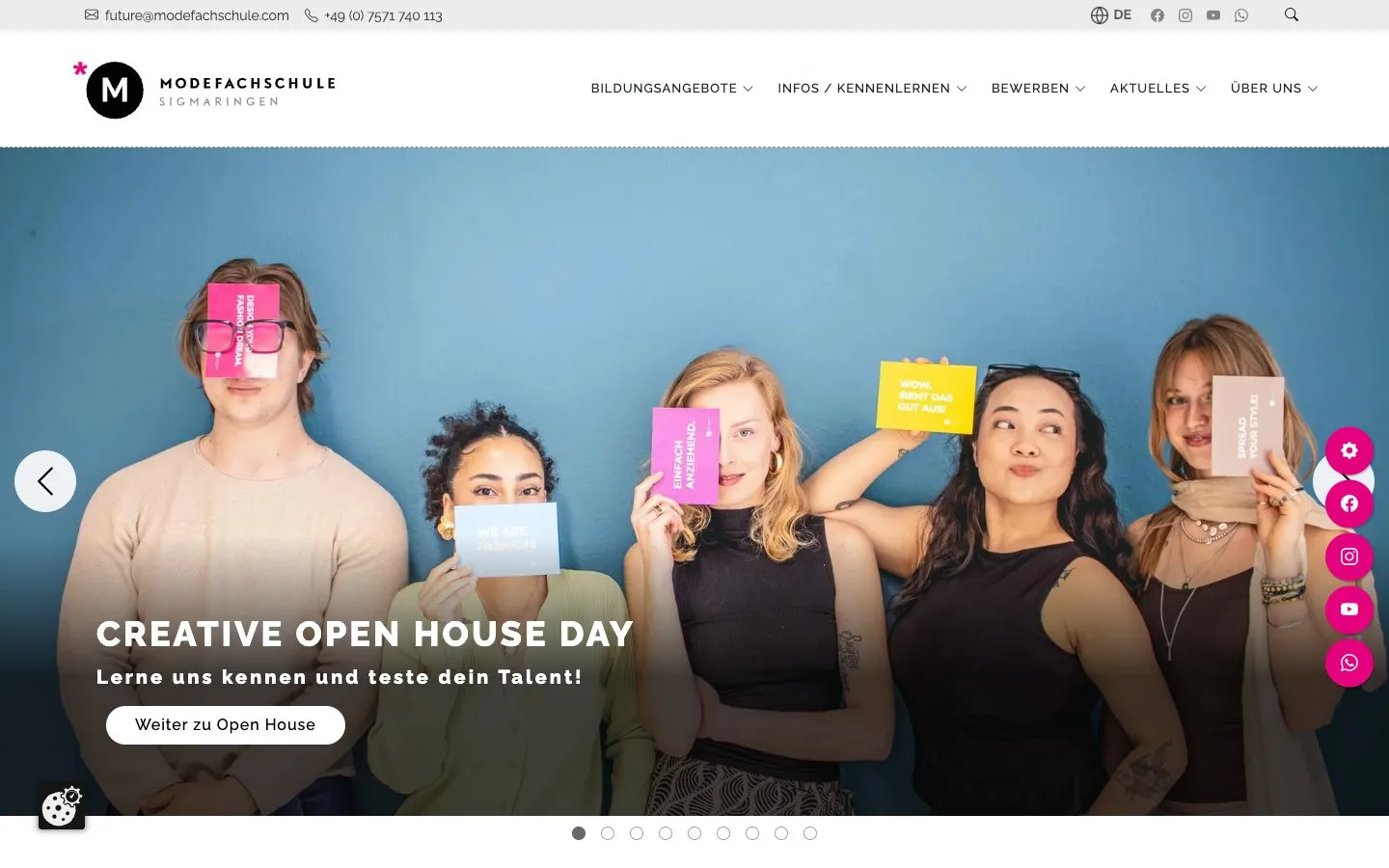 Le site de Modefachschule Sigmaringen
