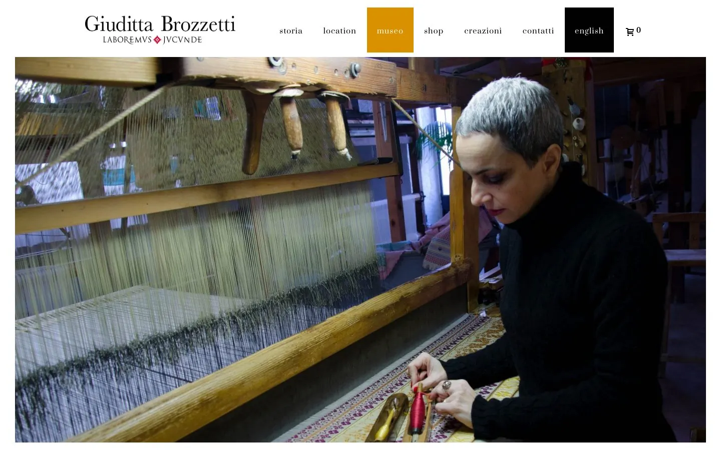 El sitio web de Museo Atelier Giuditta Brozzetti – Corsi di tessitura