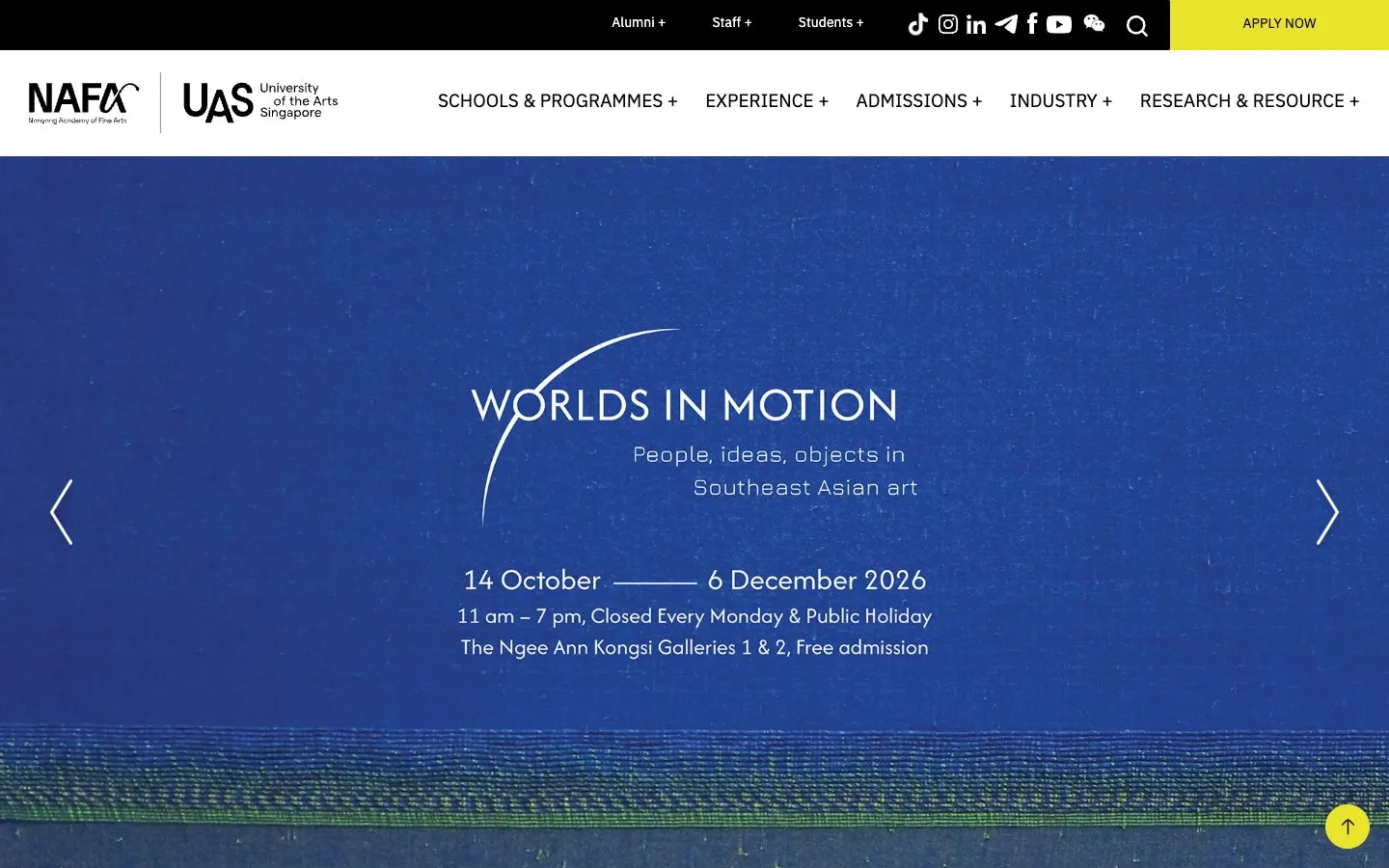 Die Website von NAFA