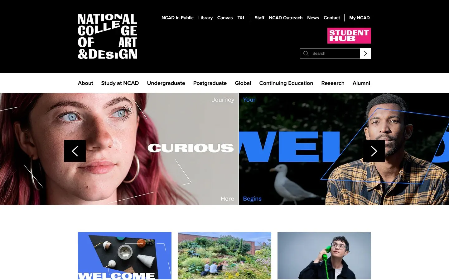 The website of NCAD – School of Design