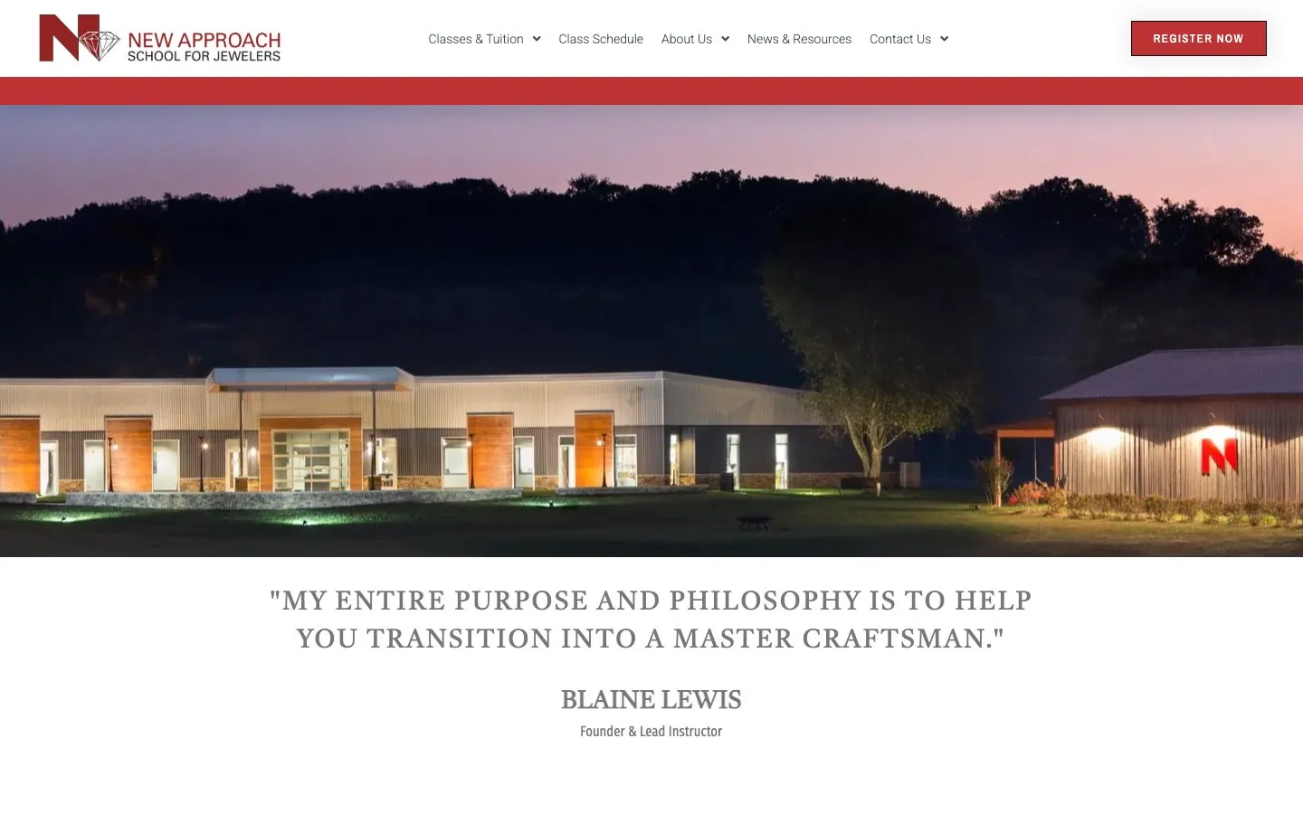 The website of New Approach School for Jewelers