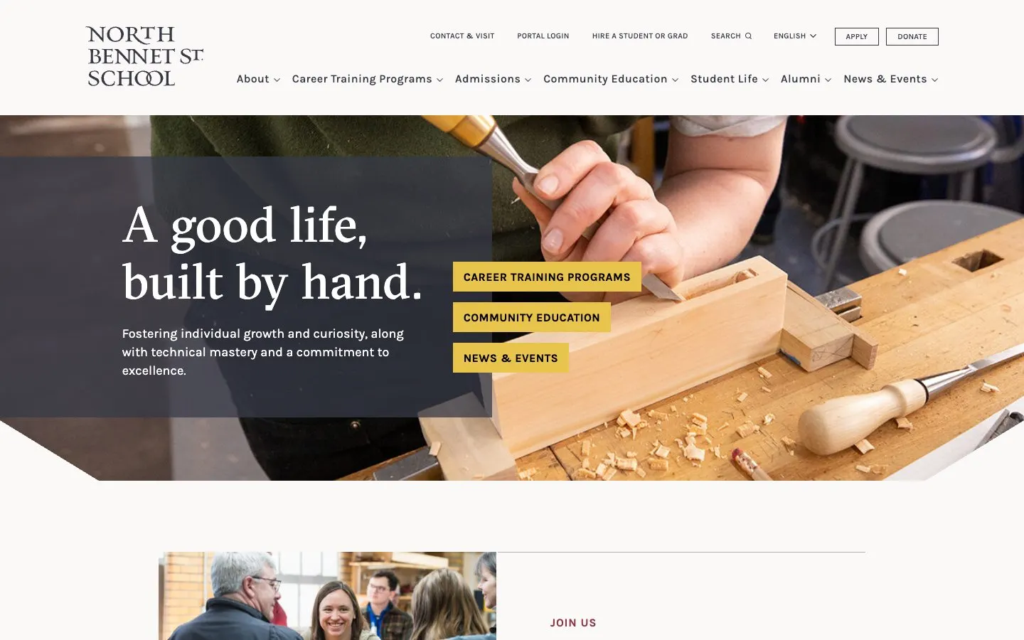 The website of North Bennet Street School