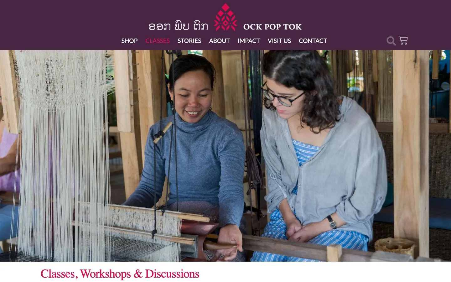 The website of Ock Pop Tok Living Crafts Centre