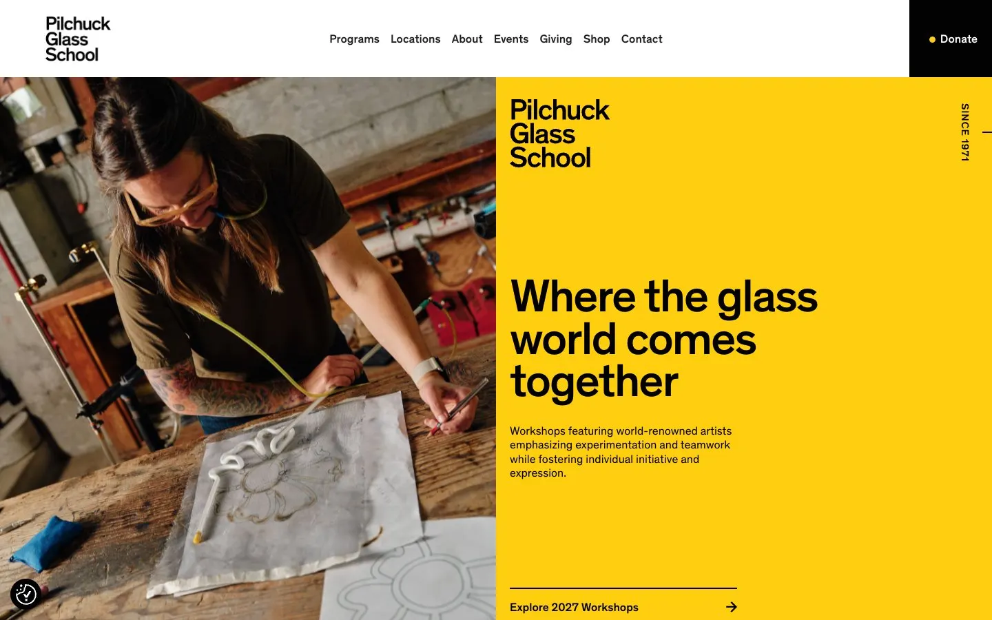 Сайт школы Pilchuck Glass School
