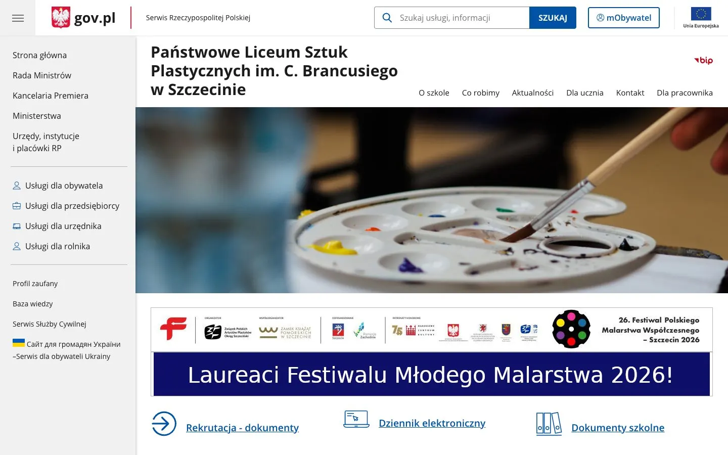 The website of PLSP Szczecin