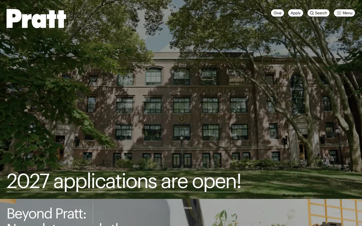 Сайт школы Pratt Institute