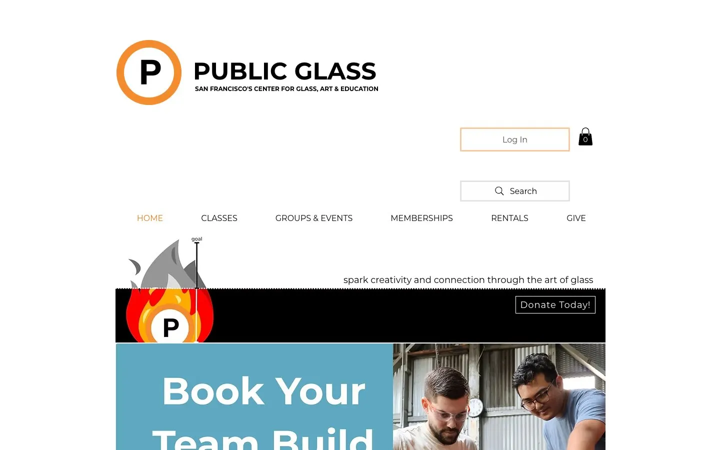 Die Website von Public Glass