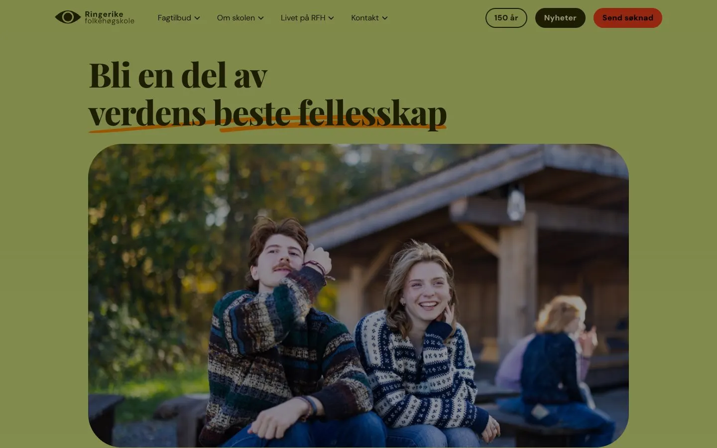 The website of Ringerike Folkehøgskole
