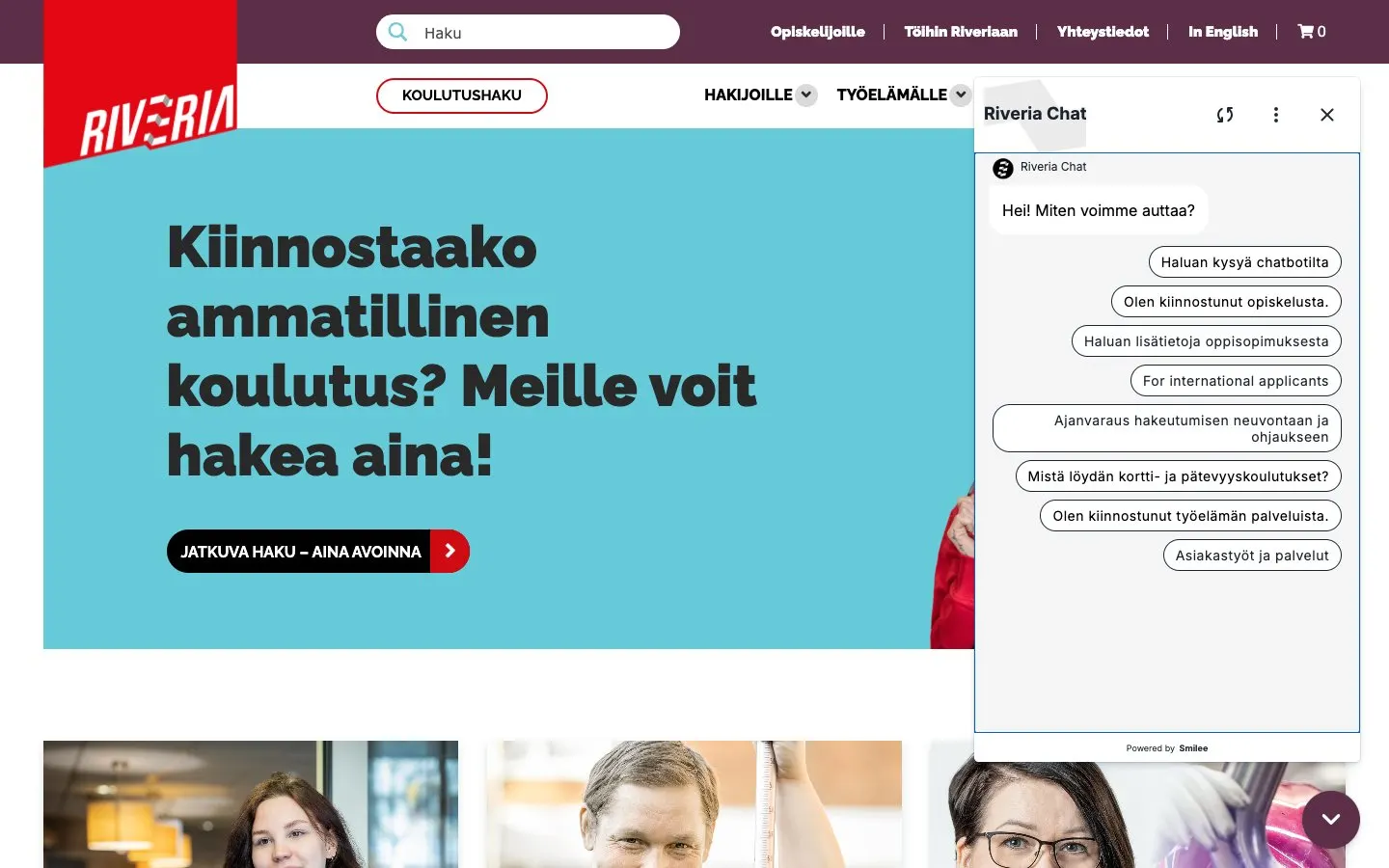 The website of Riveria
