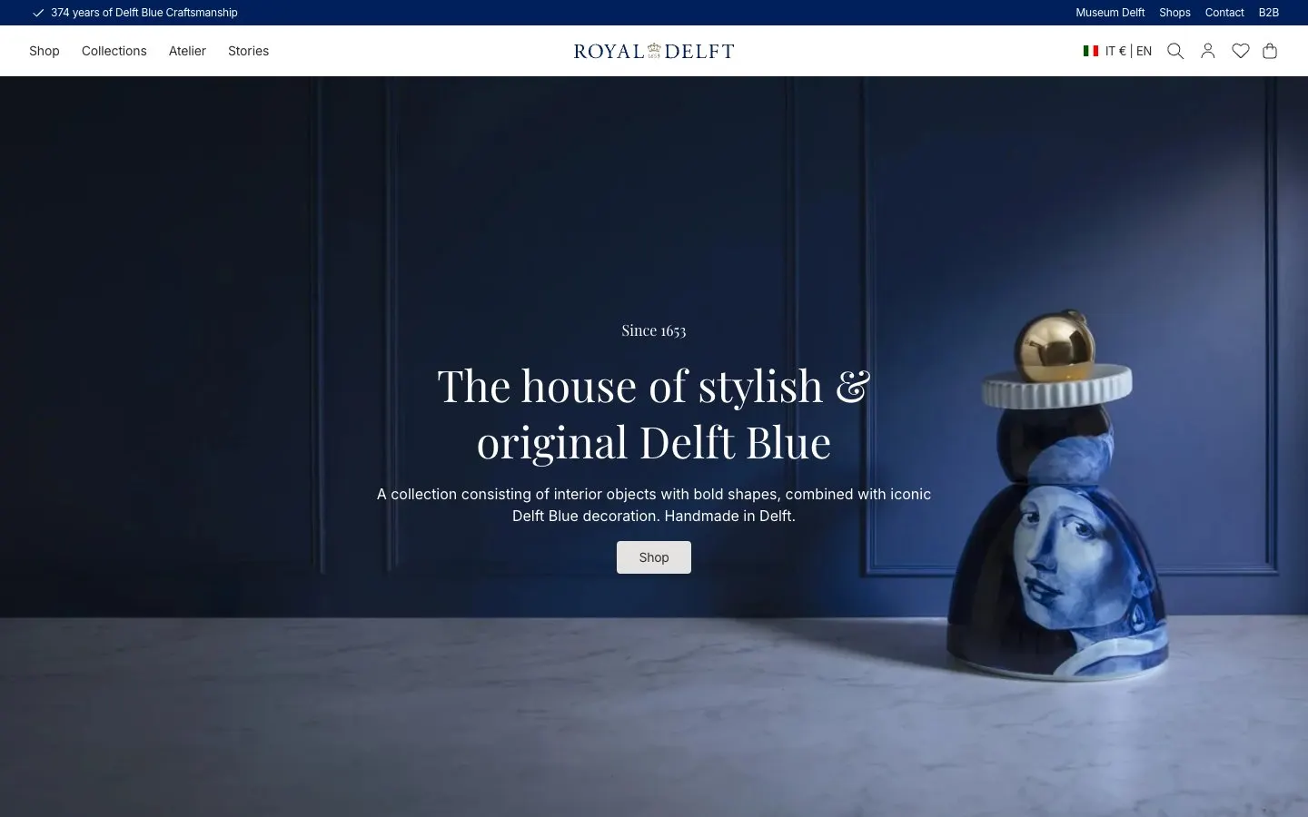 The website of Royal Delft