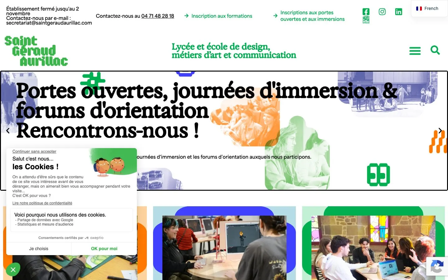 El sitio web de Saint-Géraud Aurillac