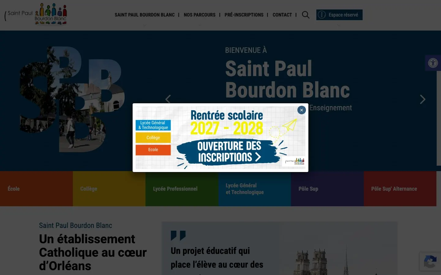 Сайт школы Saint Paul Bourdon Blanc