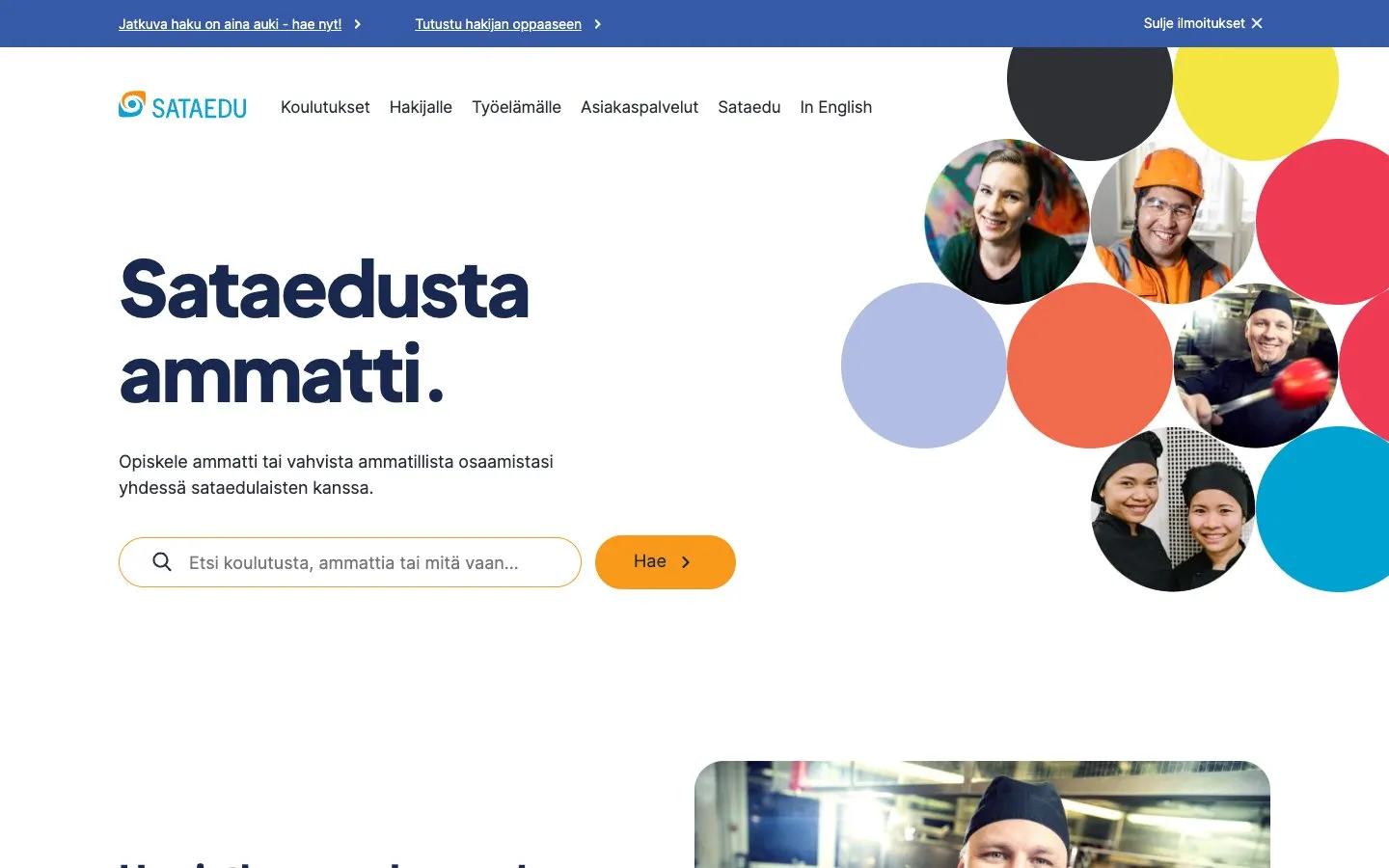 The website of Sataedu Kankaanpää