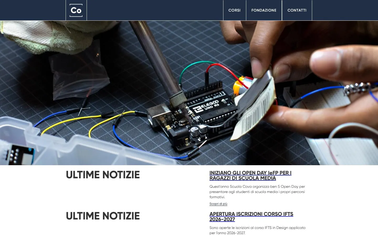 Le site de Scuola Cova