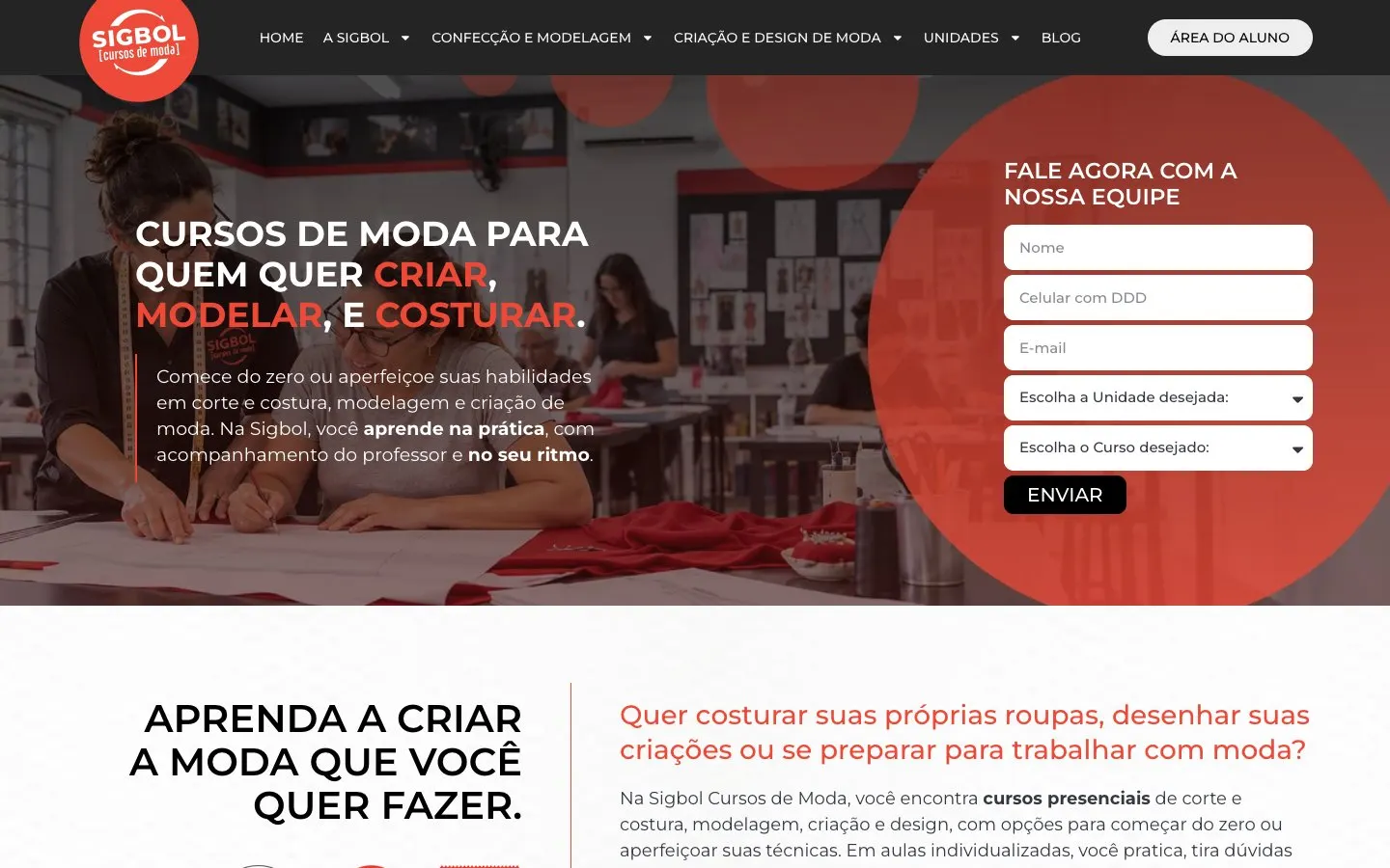 Il sito di Sigbol – Cursos de Moda