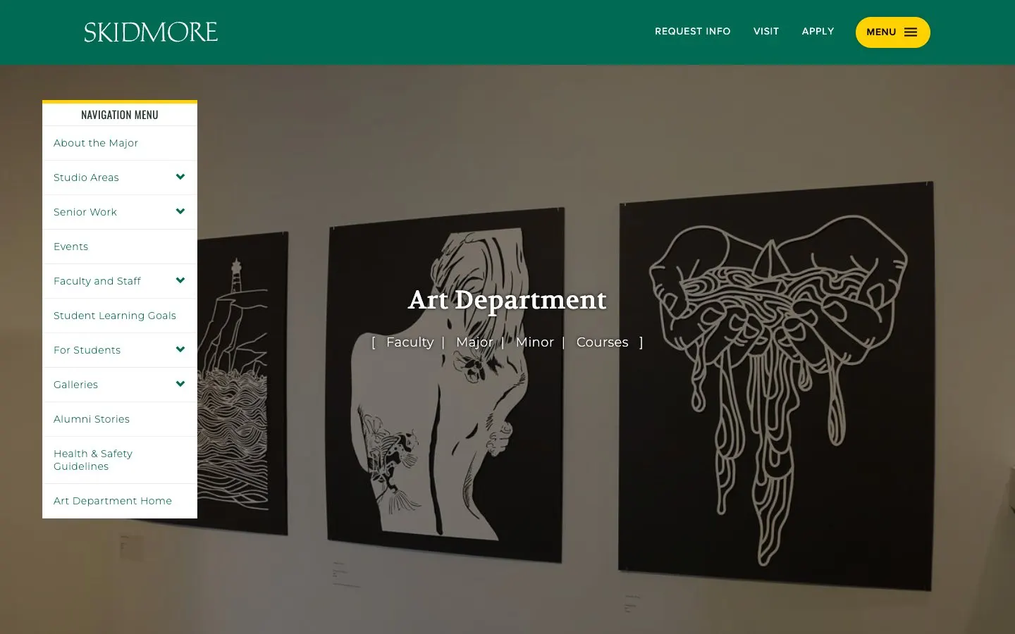 The website of Skidmore College – Department of Art (Studio Art)