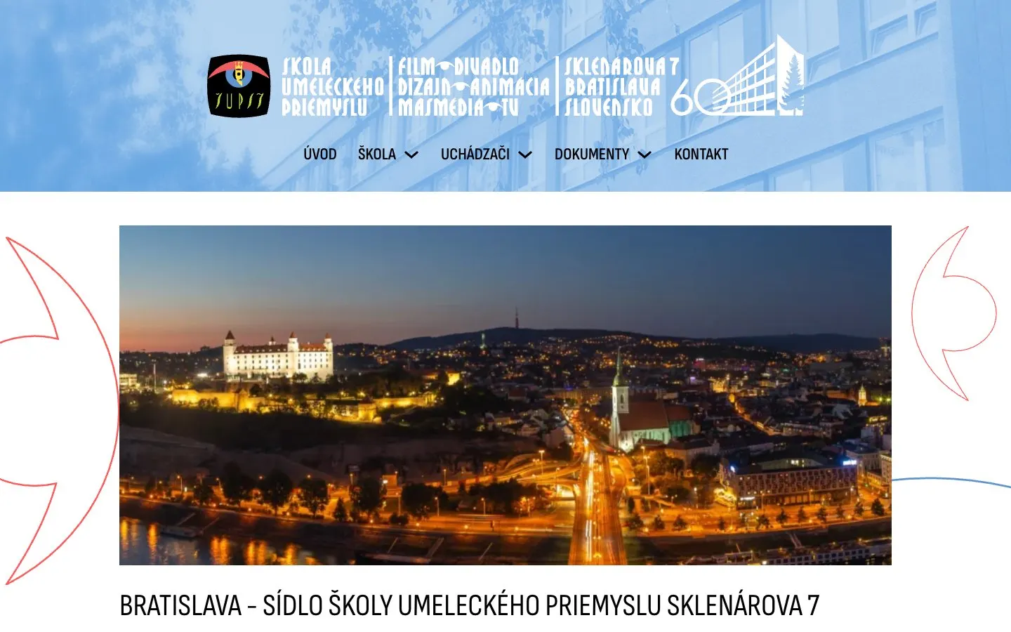 The website of Škola umeleckého priemyslu Bratislava