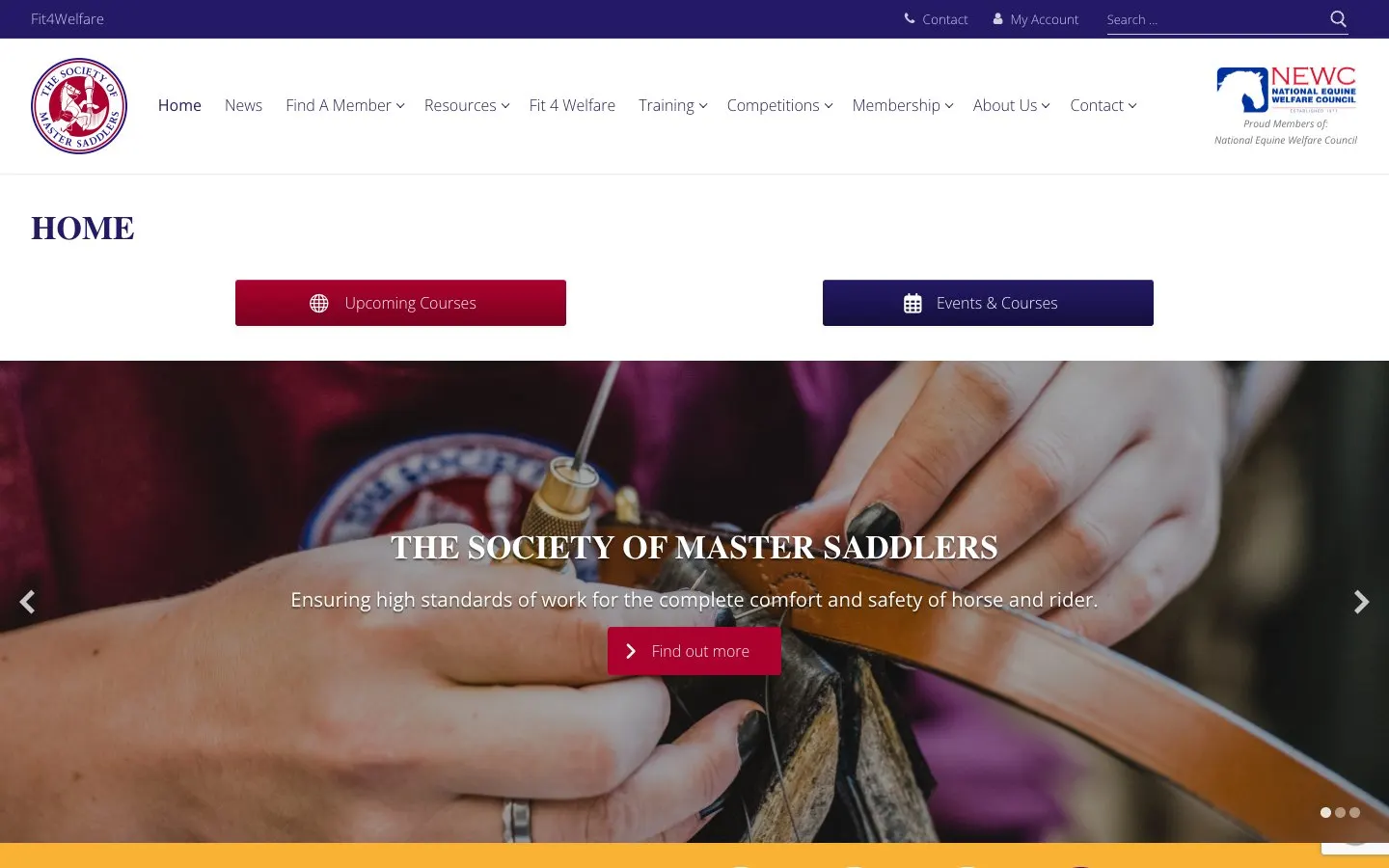 Il sito di The Society of Master Saddlers