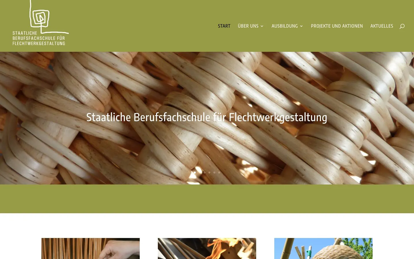 The website of Staatliche Berufsfachschule für Flechtwerkgestaltung Lichtenfels