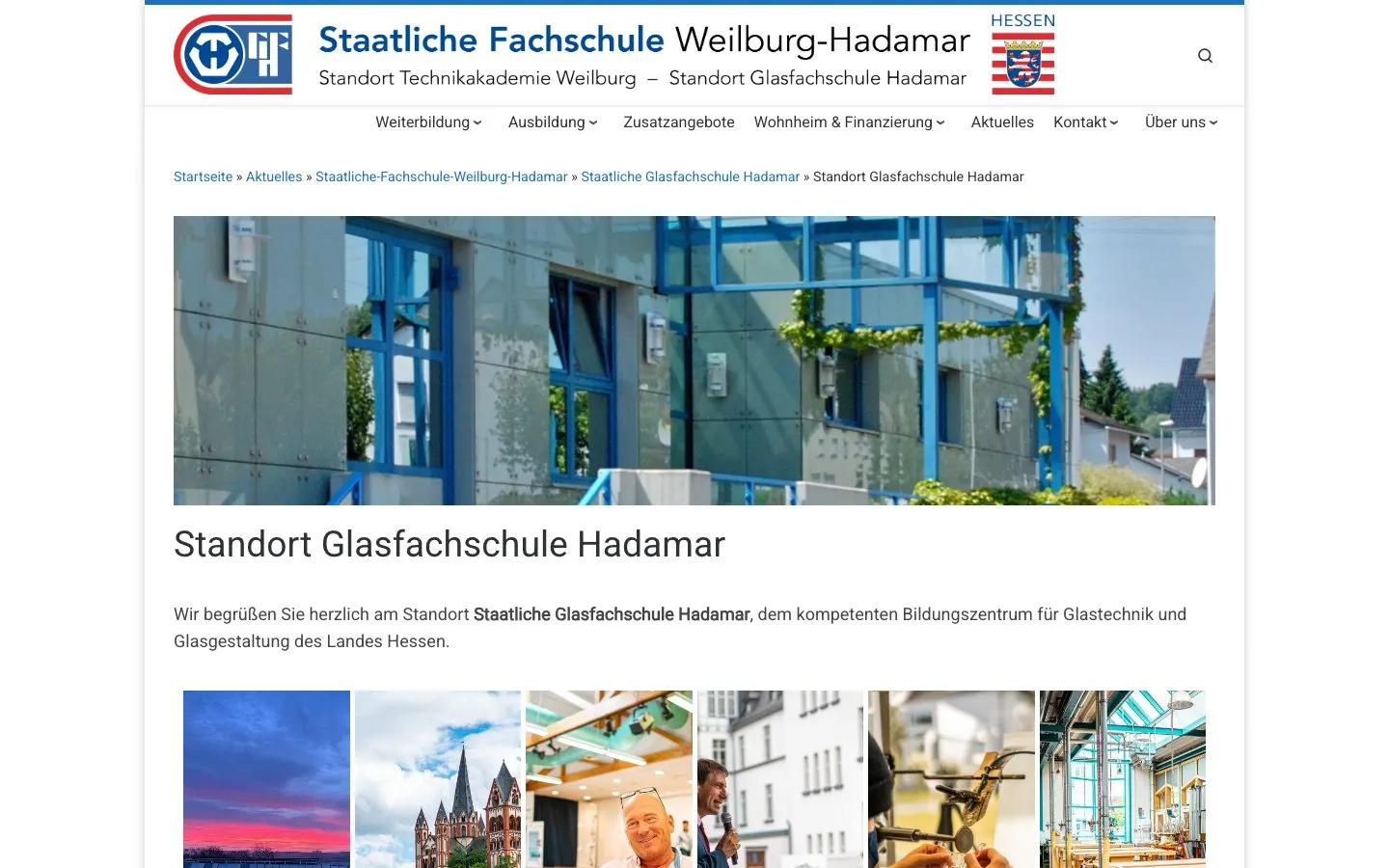Le site de Staatliche Glasfachschule Hadamar