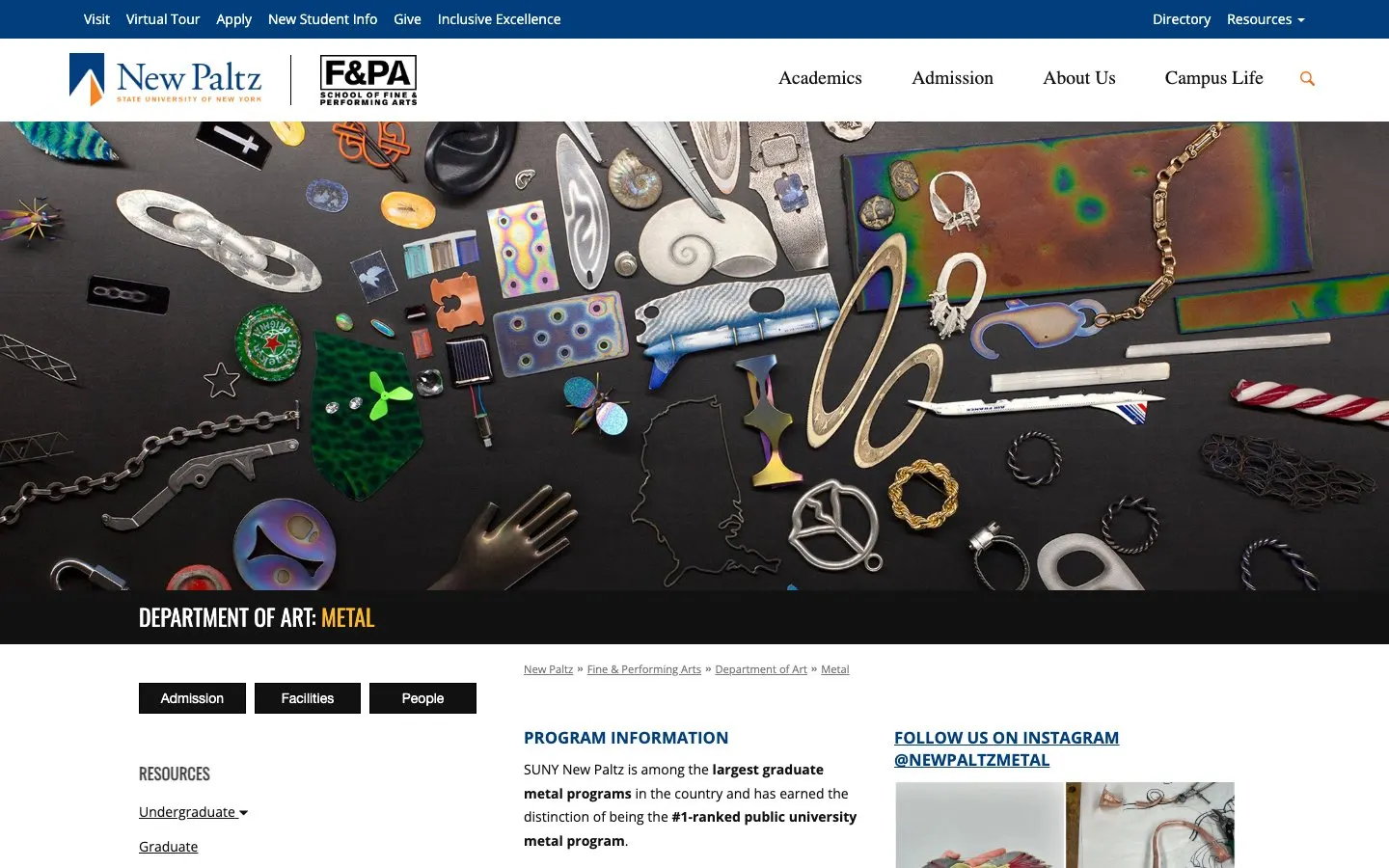 The website of SUNY New Paltz – Metal