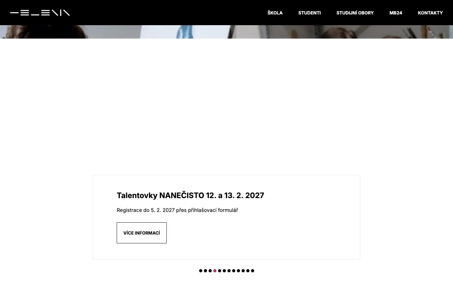 The website of SUPŠ Jihlava-Helenín