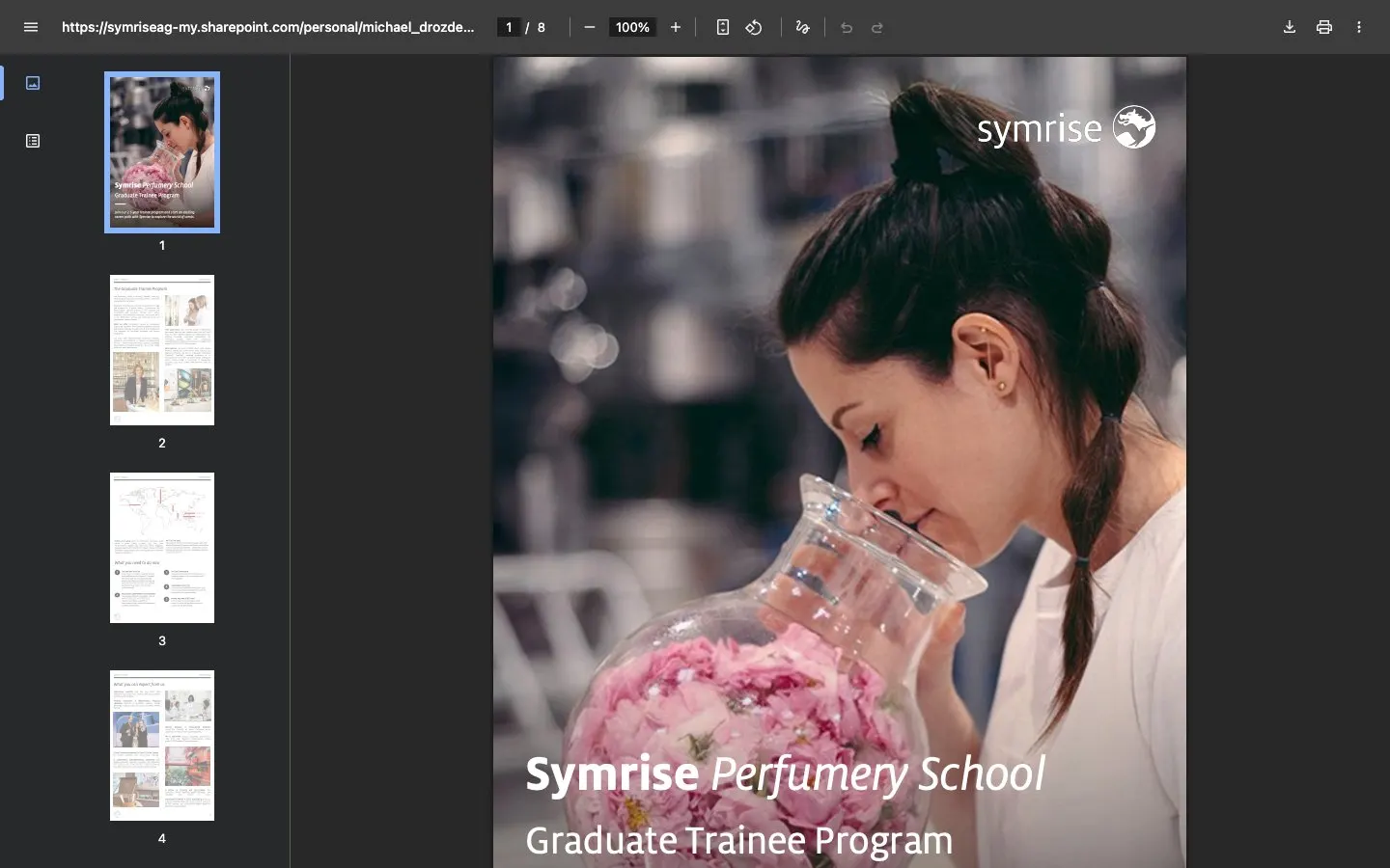Il sito di Symrise Perfumery School