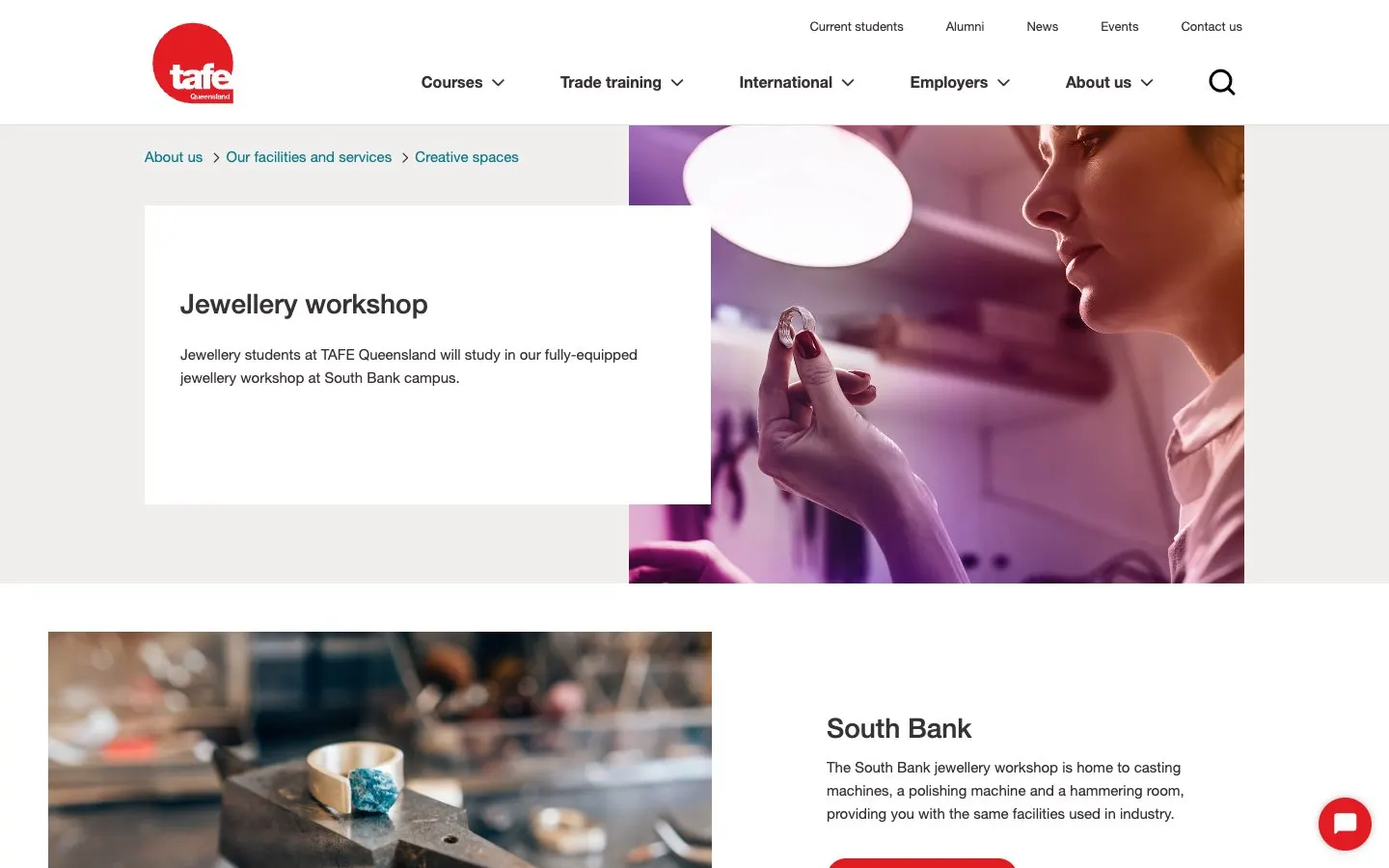 Il sito di TAFE Queensland – South Bank