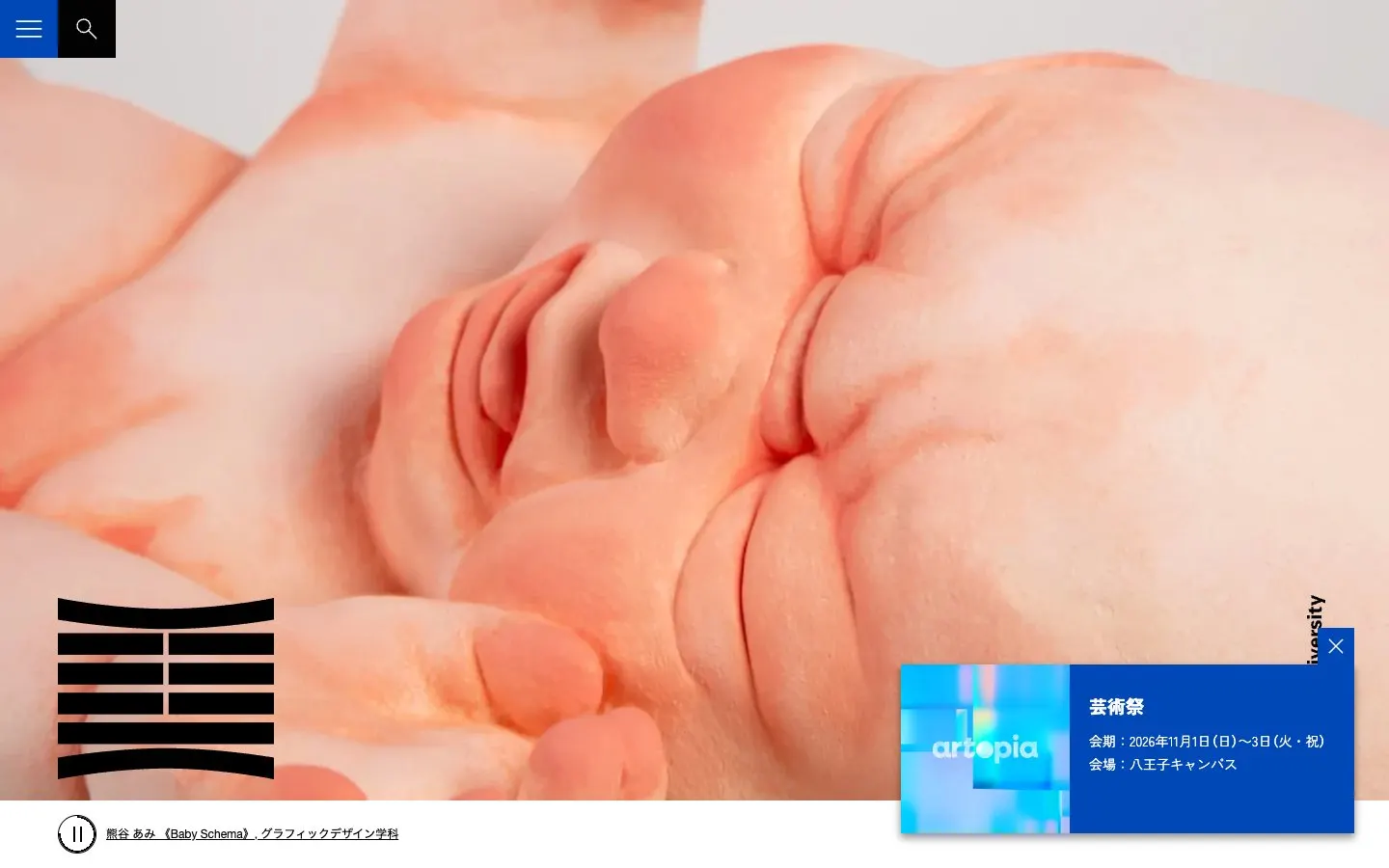 The website of Tama Art University