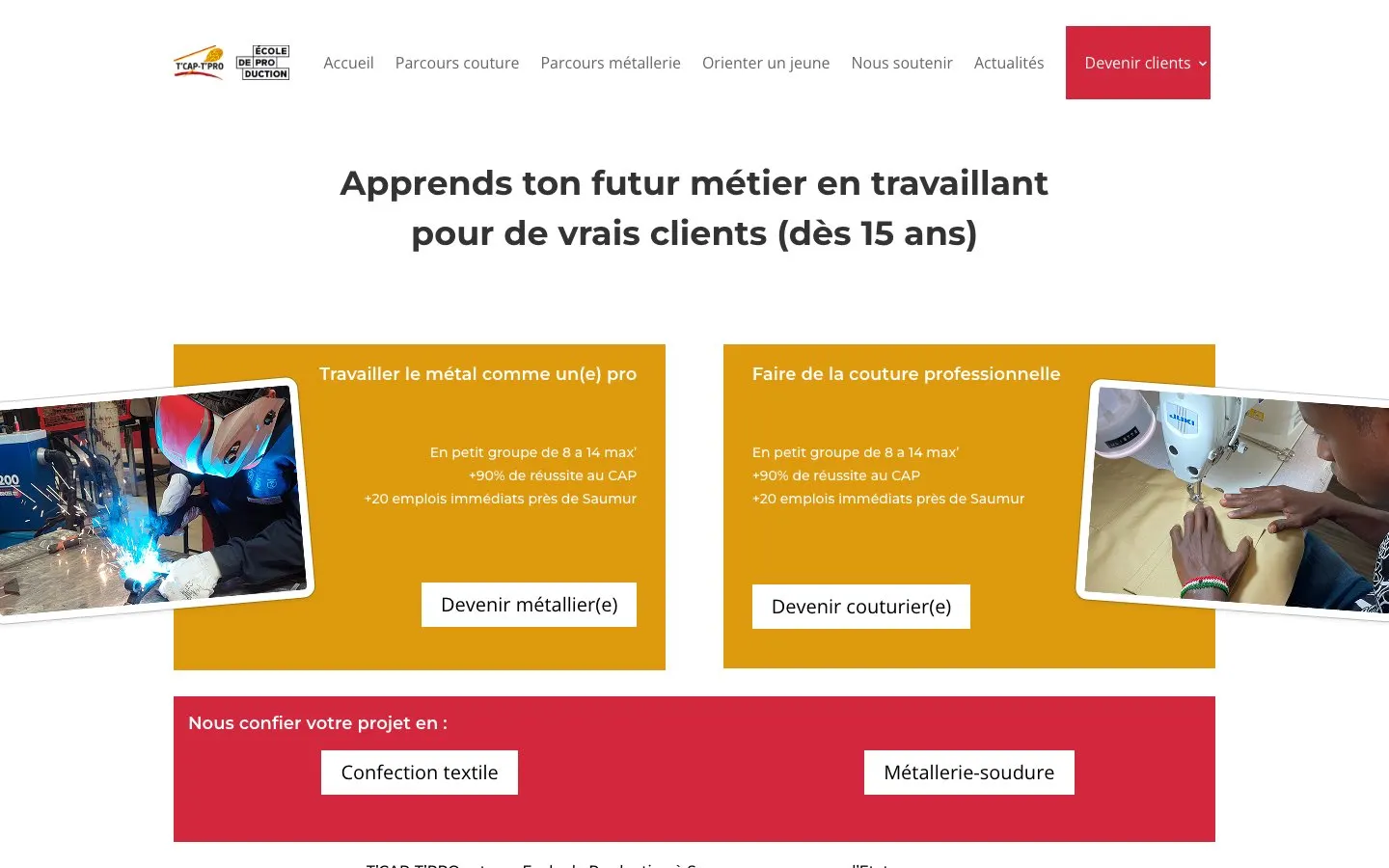 El sitio web de T'CAP-T'PRO