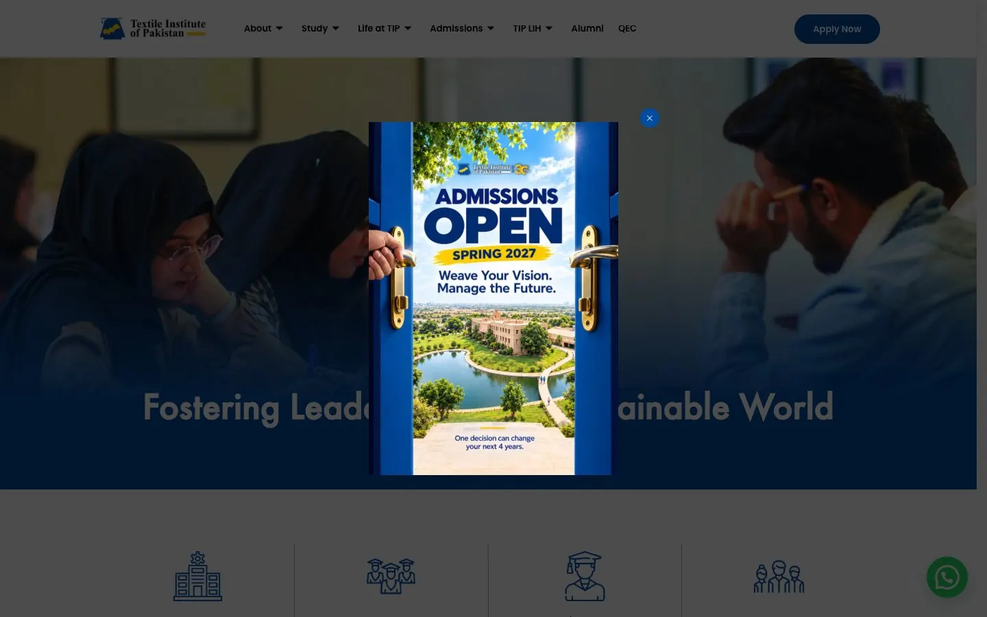 The website of Textile Institute of Pakistan
