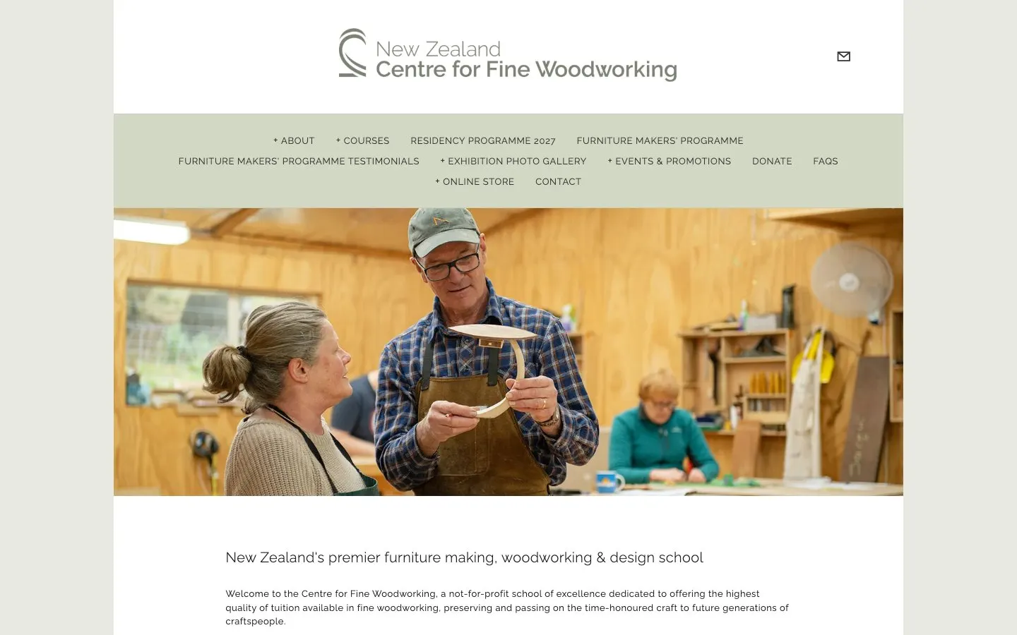The website of The Centre for Fine Woodworking