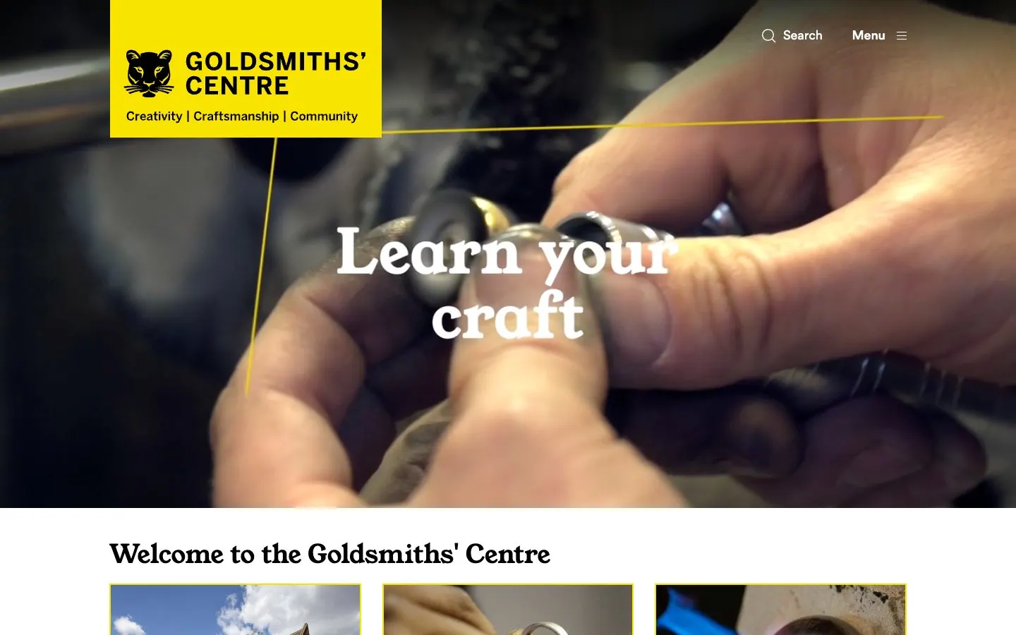 The website of The Goldsmiths' Centre