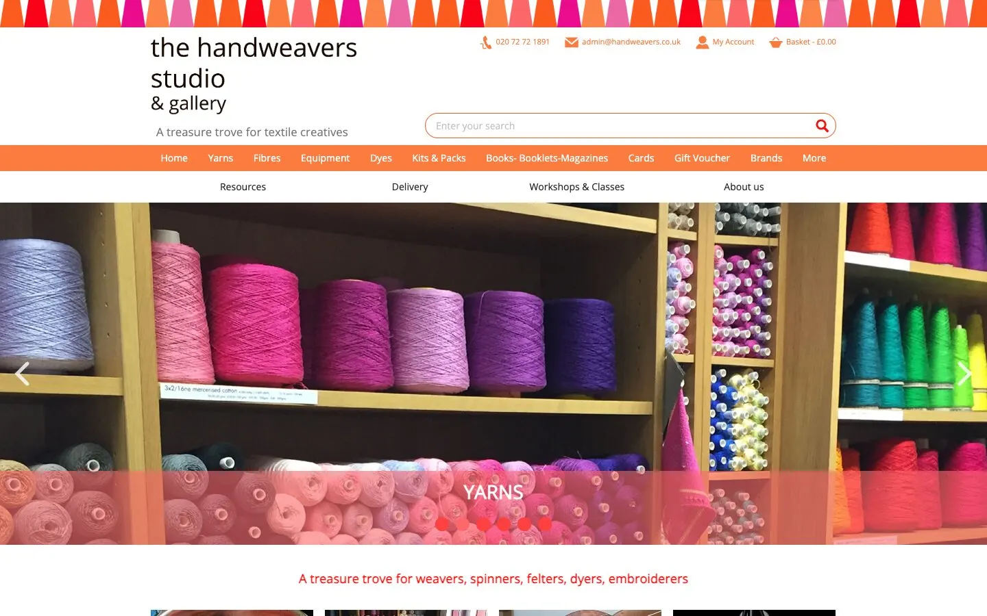 The website of The Handweavers Studio & Gallery