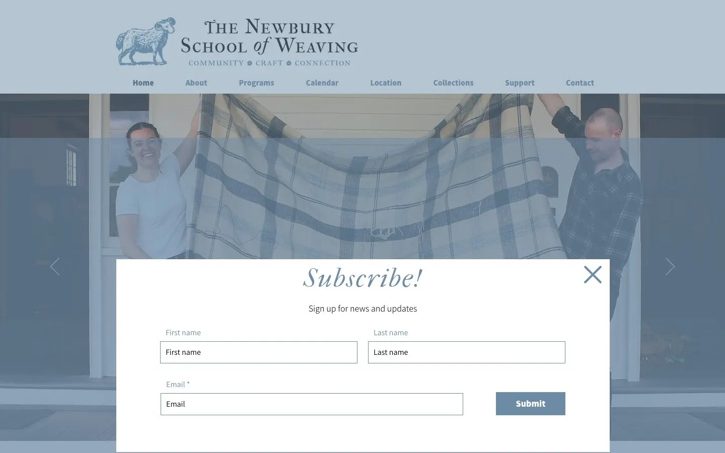 The website of The Newbury School of Weaving