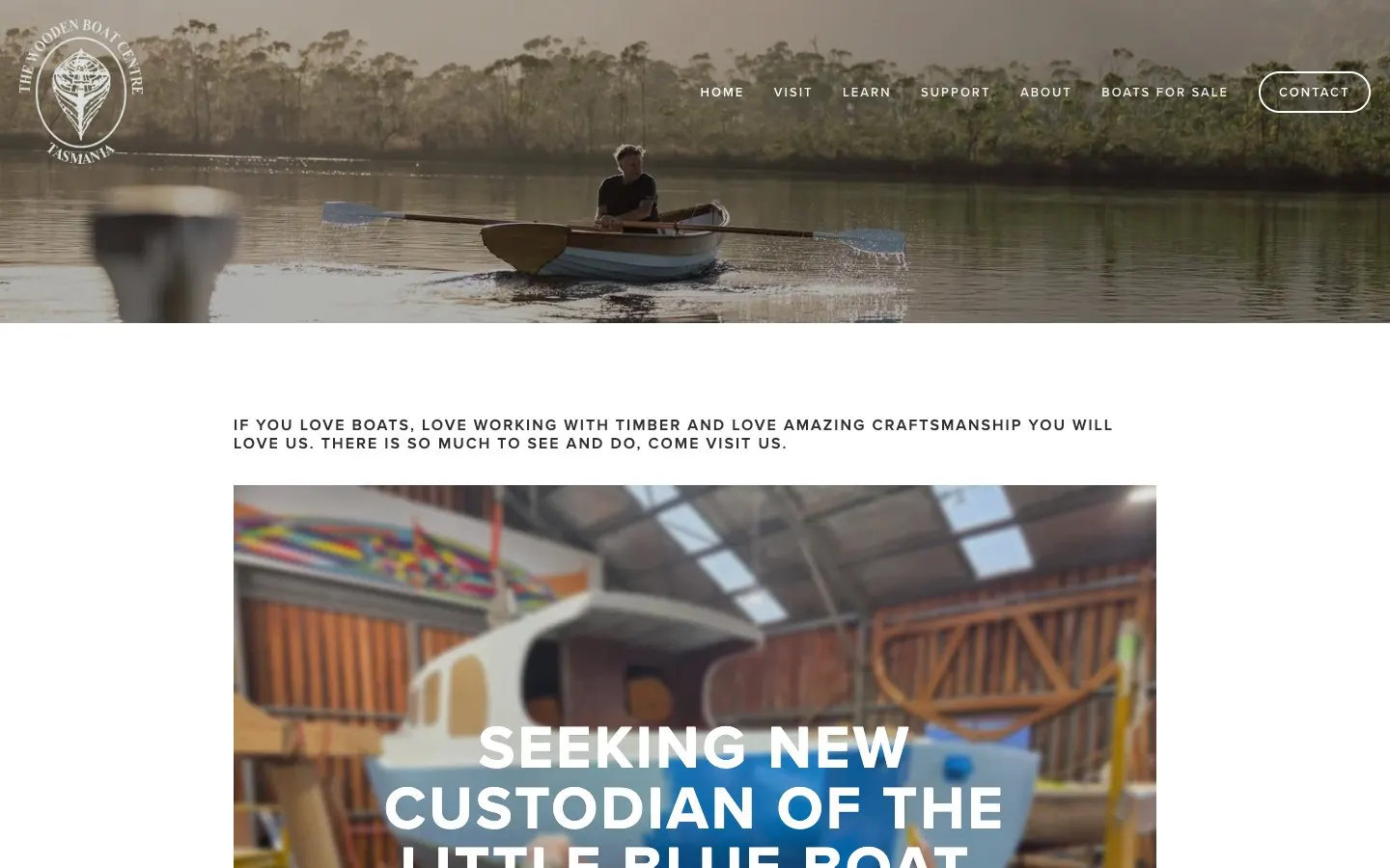 The website of The Wooden Boat Centre