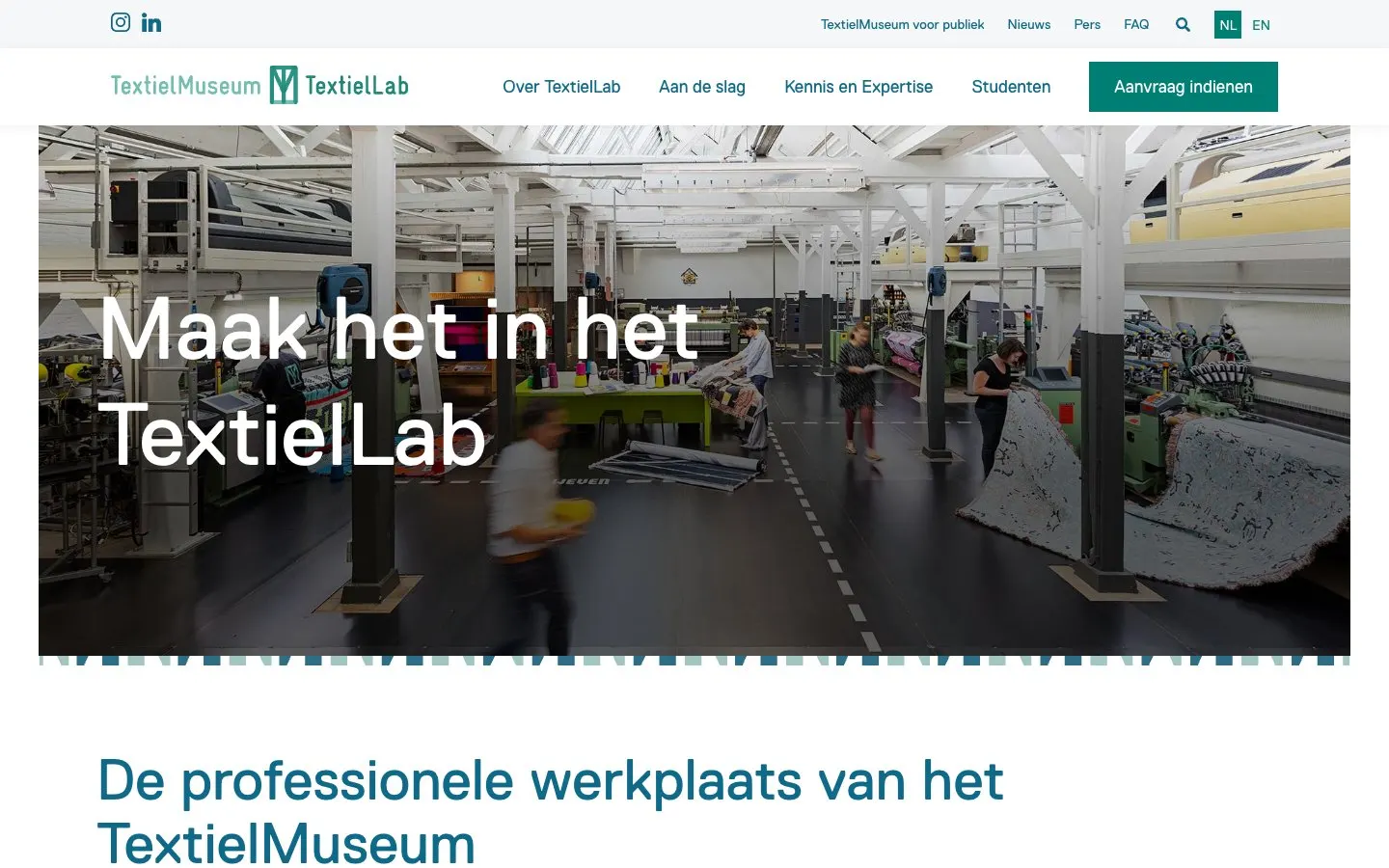 El sitio web de TextielLab