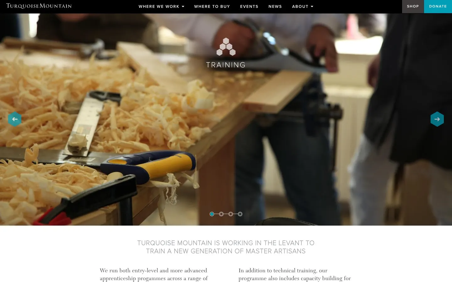 The website of Turquoise Mountain – Jordan