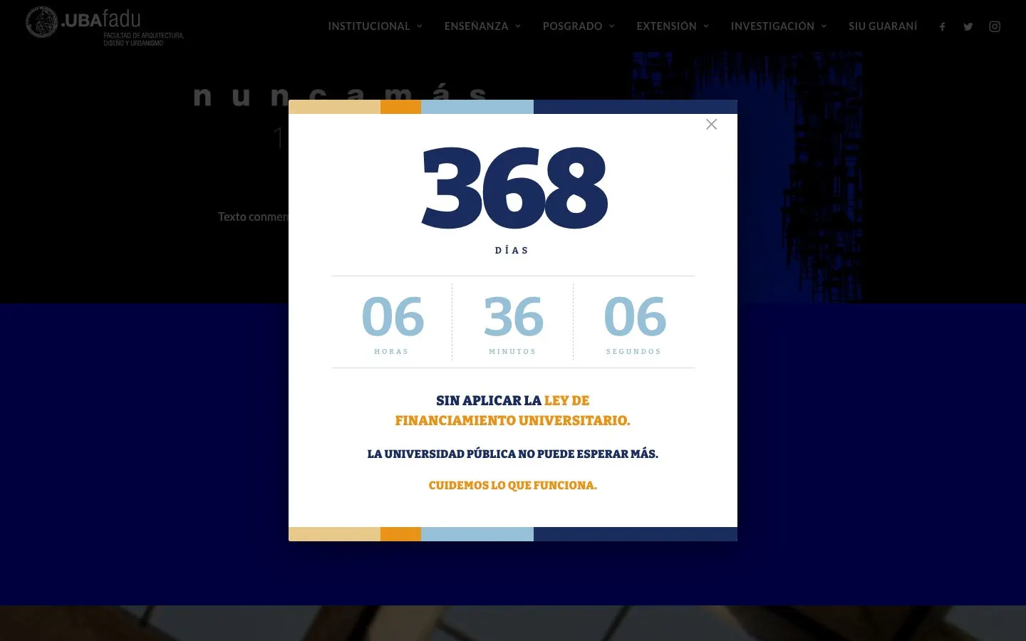 The website of FADU – Universidad de Buenos Aires
